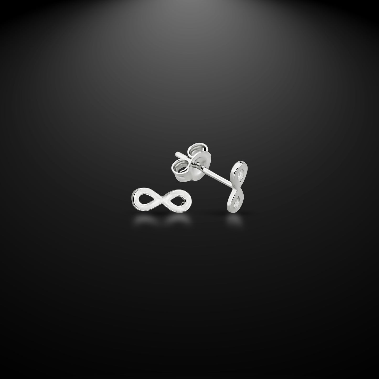 Bequasa Attract Infinity Ohrringe, Silber 925, Rhodiniert