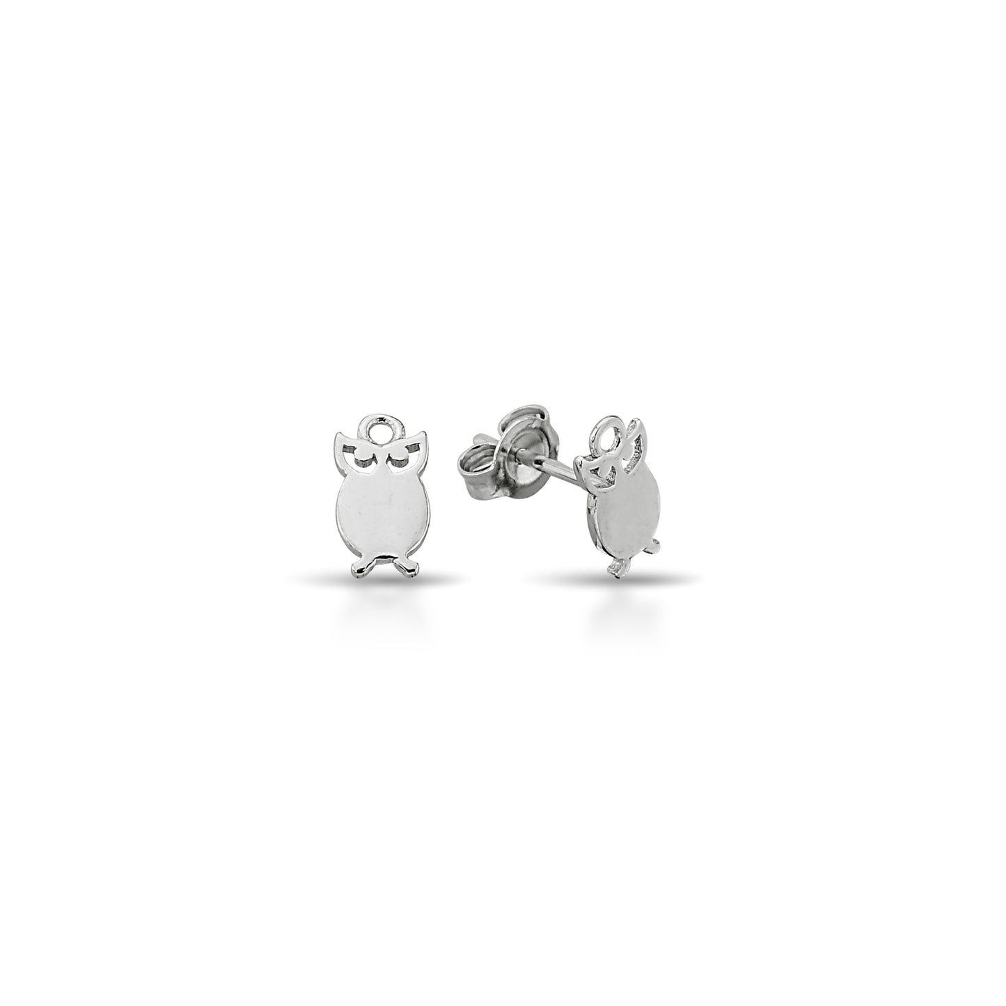 Bequasa Attract Owl Ohrringe, Silber 925, Rhodiniert
