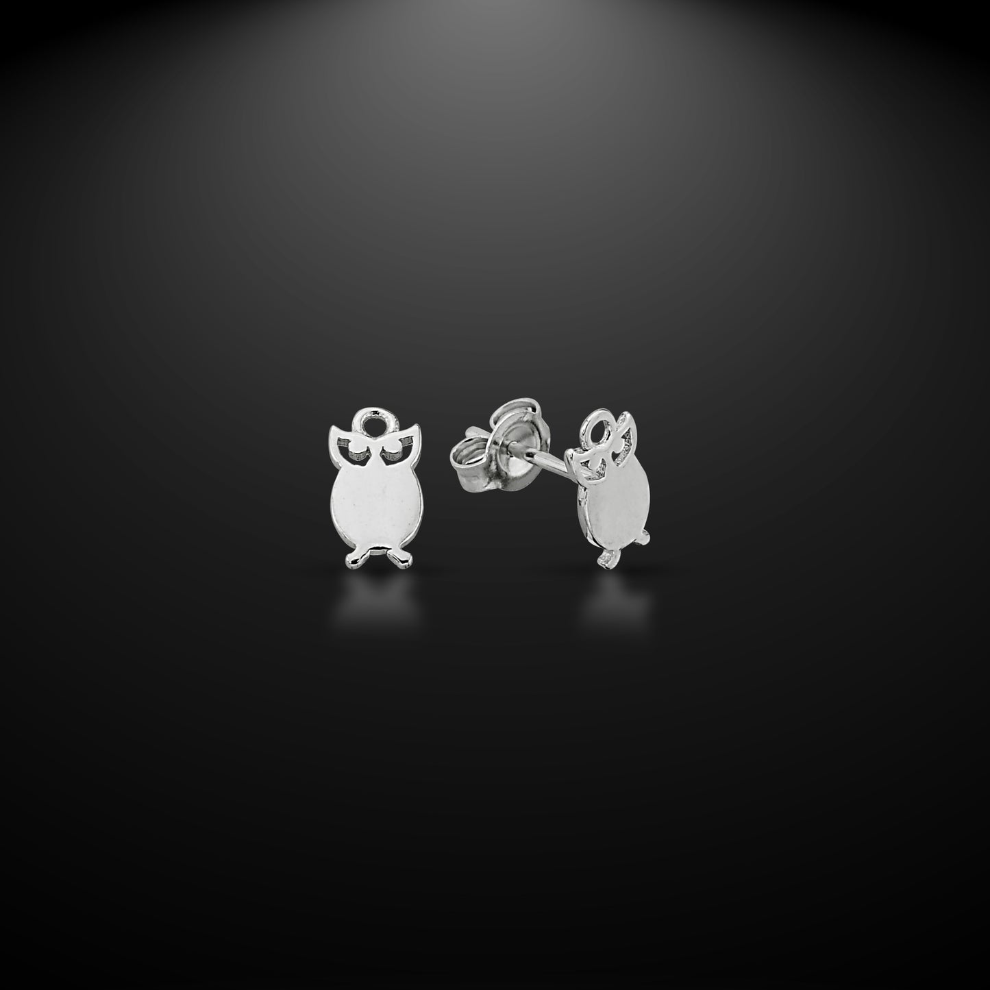 Bequasa Attract Owl Ohrringe, Silber 925, Rhodiniert