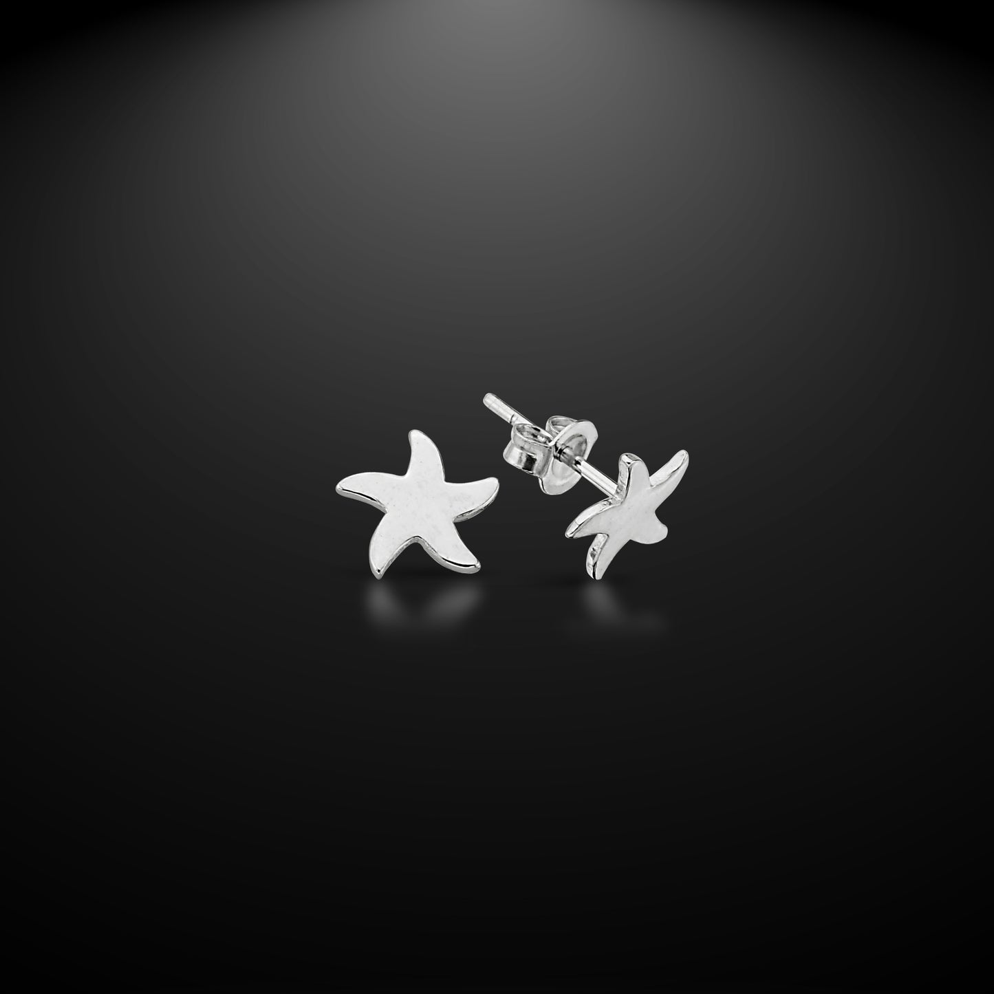 Bequasa Attract Free Starfish Ohrringe, Silber 925, Rhodiniert