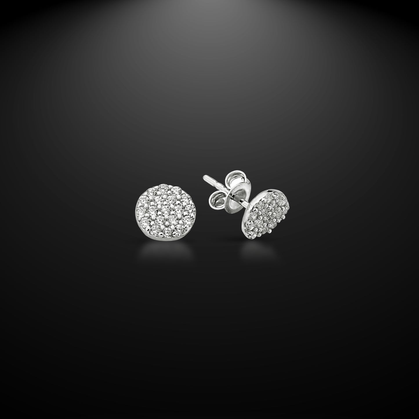 Bequasa Diamond Dots Ohrringe, Silber 925, Rhodiniert