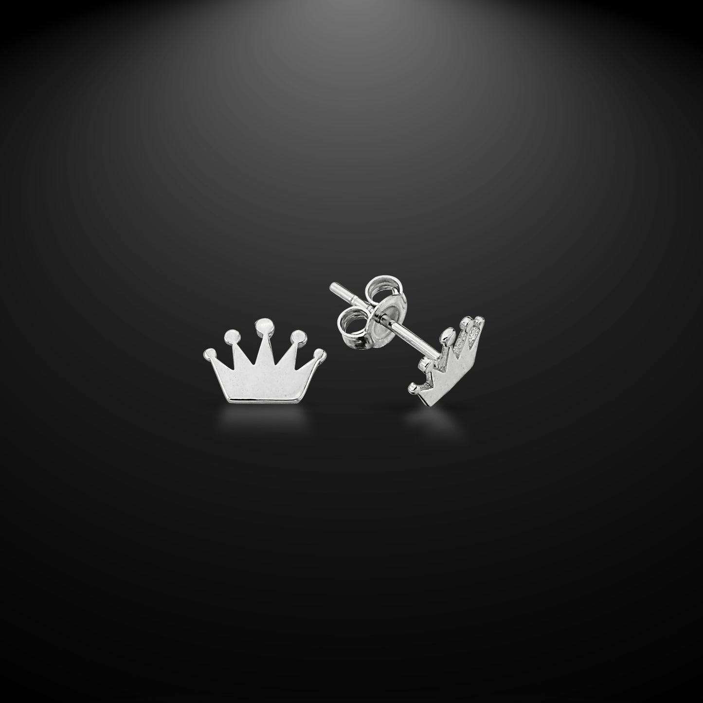 Bequasa Attract Crowns Ohrringe, Silber 925, Rhodiniert