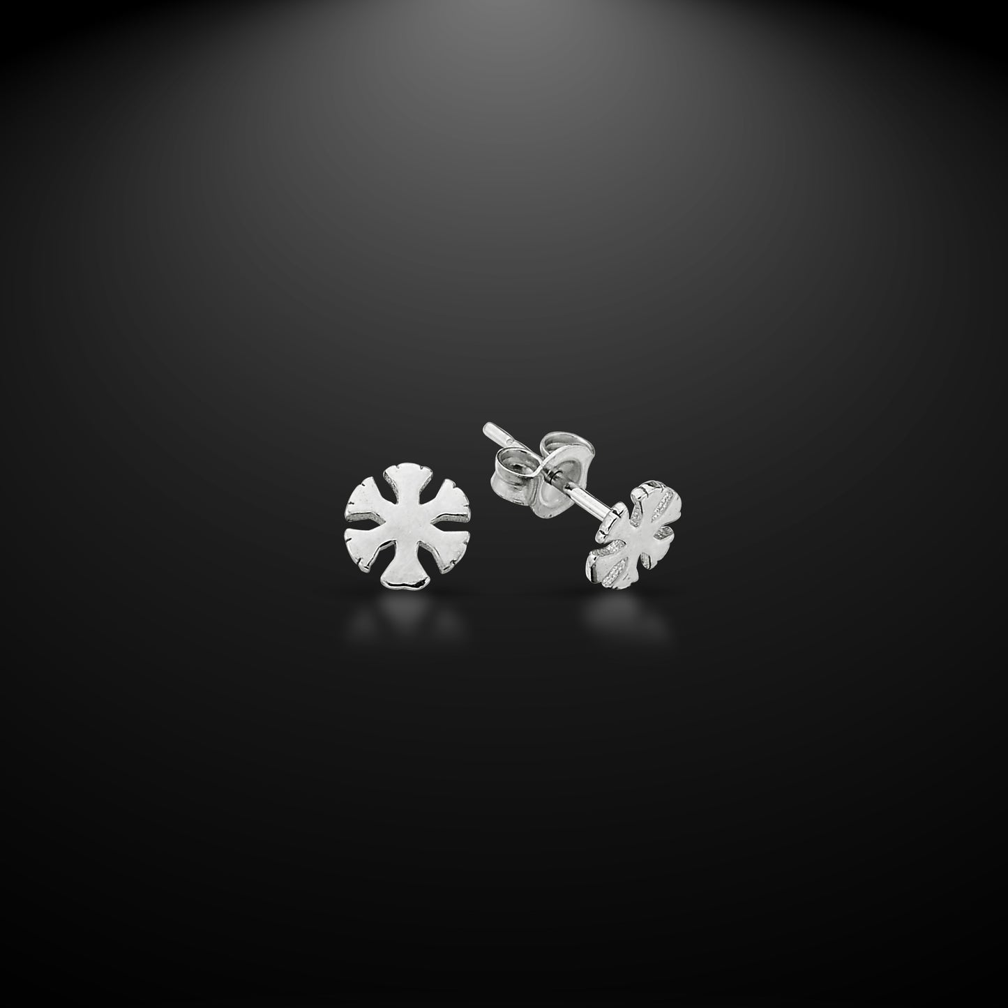 Bequasa Attract Snowflake Ohrringe, Silber 925, Rhodiniert