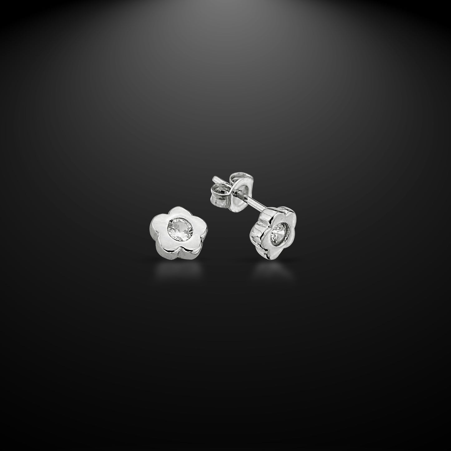 Bequasa Attract Lily Ohrringe, Silber 925, Rhodiniert