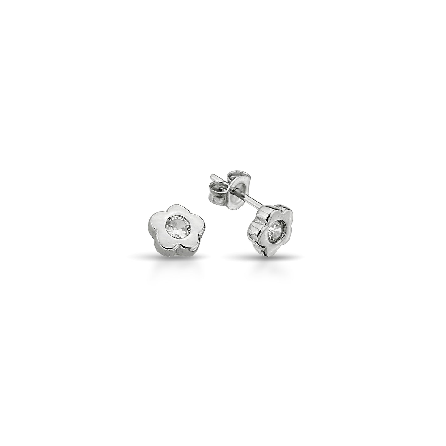 Bequasa Attract Lily Ohrringe, Silber 925, Rhodiniert