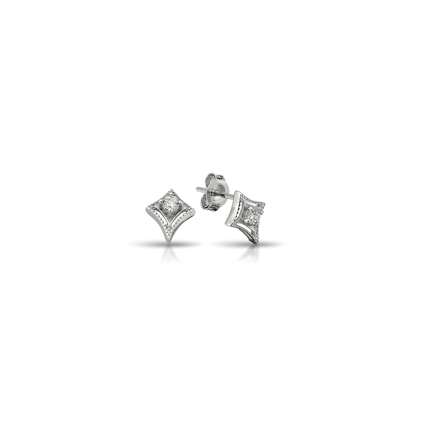 Bequasa Crystal Pop Ohrringe, Silber 925, Rhodiniert