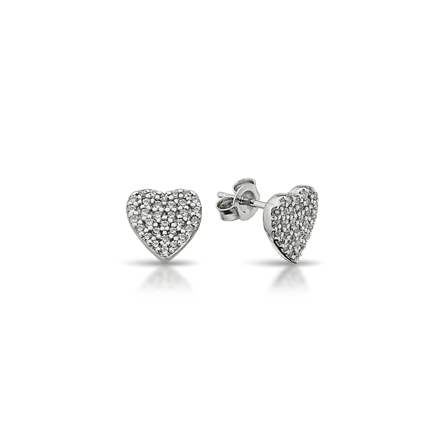 Bequasa Crystal Love Ohrringe, Silber 925, Rhodiniert