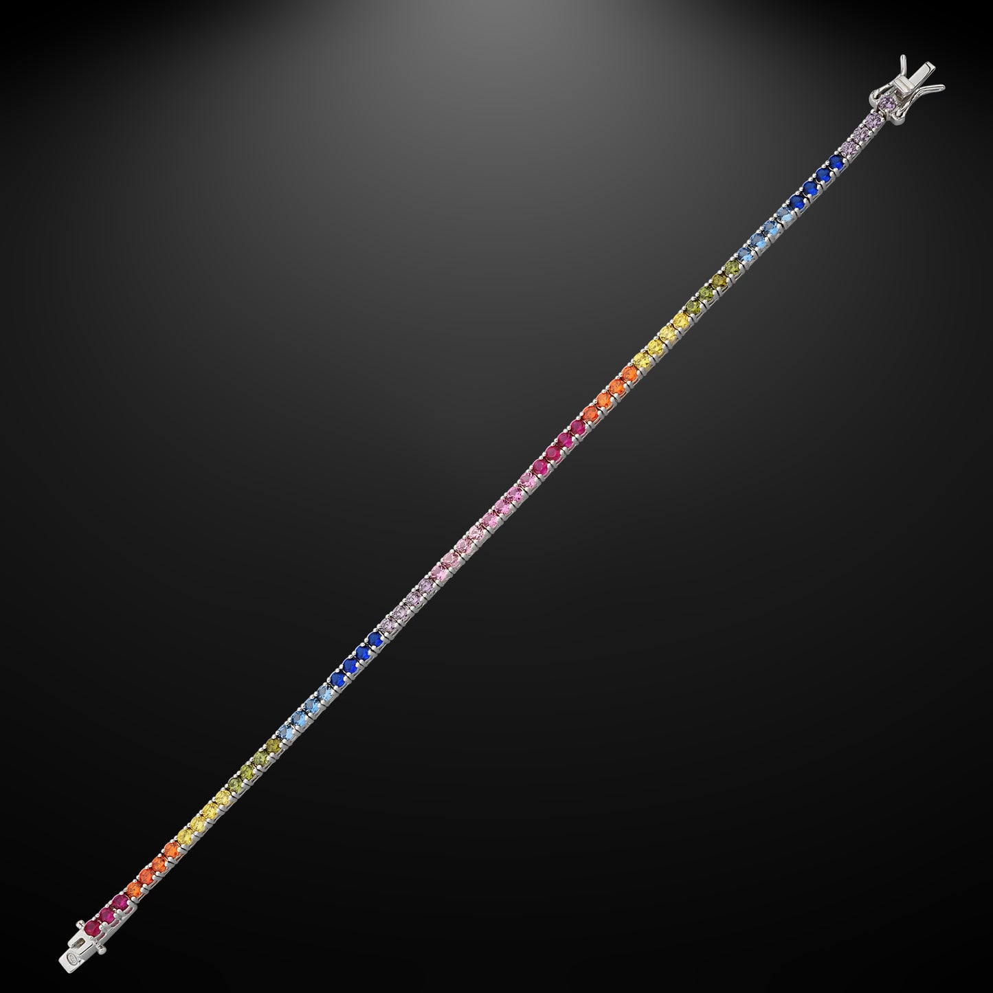Bequasa Rainbow Armband, Silber 925, Rhodiniert