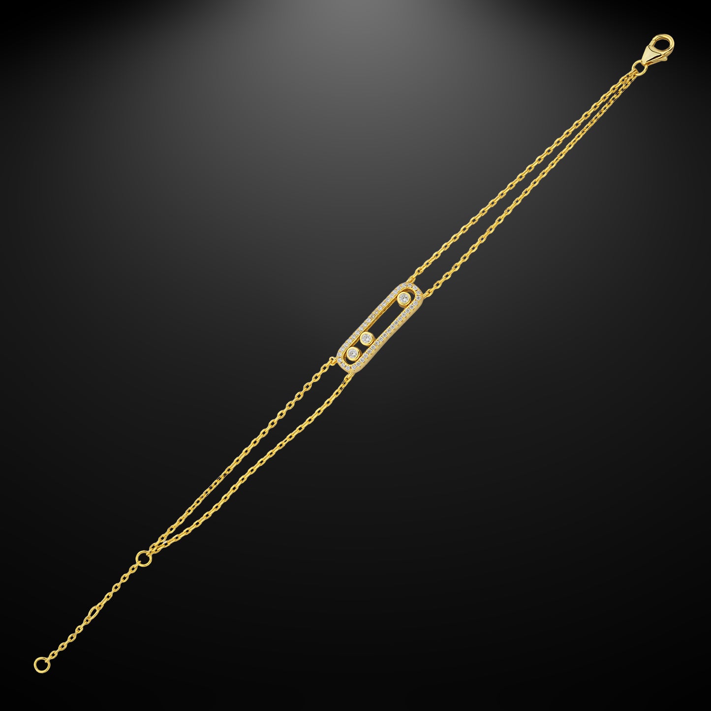Bequasa Duplici Armband, Silber 925, Rhodiniert