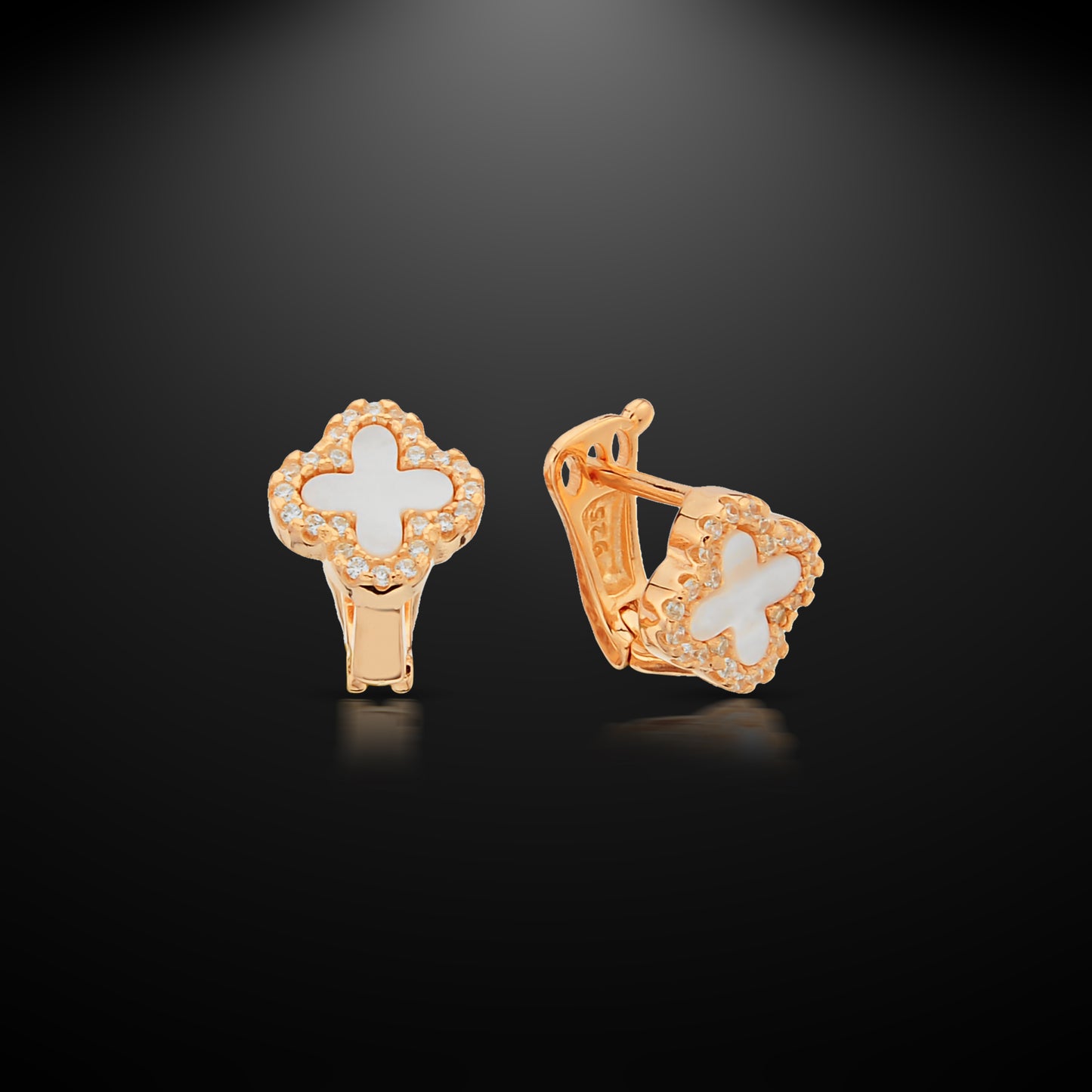 Bequasa Gold Bottoms Ohrringe, Silber 925, Rhodiniert