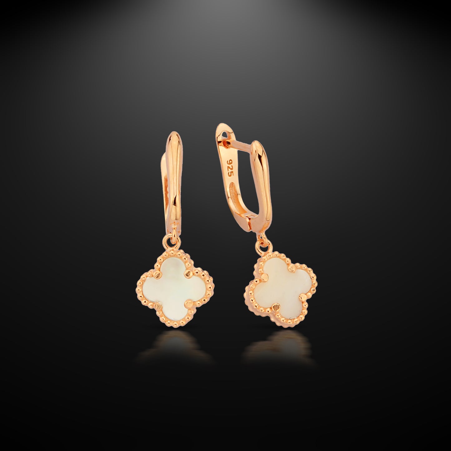 Bequasa Gold Flush Ohrringe, Silber 925, Rhodiniert