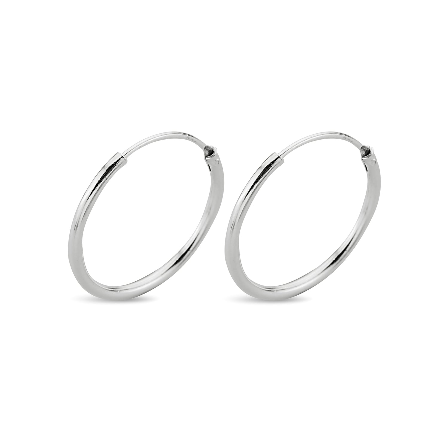 Bequasa Attract Eliptic Ohrringe, Silber 925, Rhodiniert