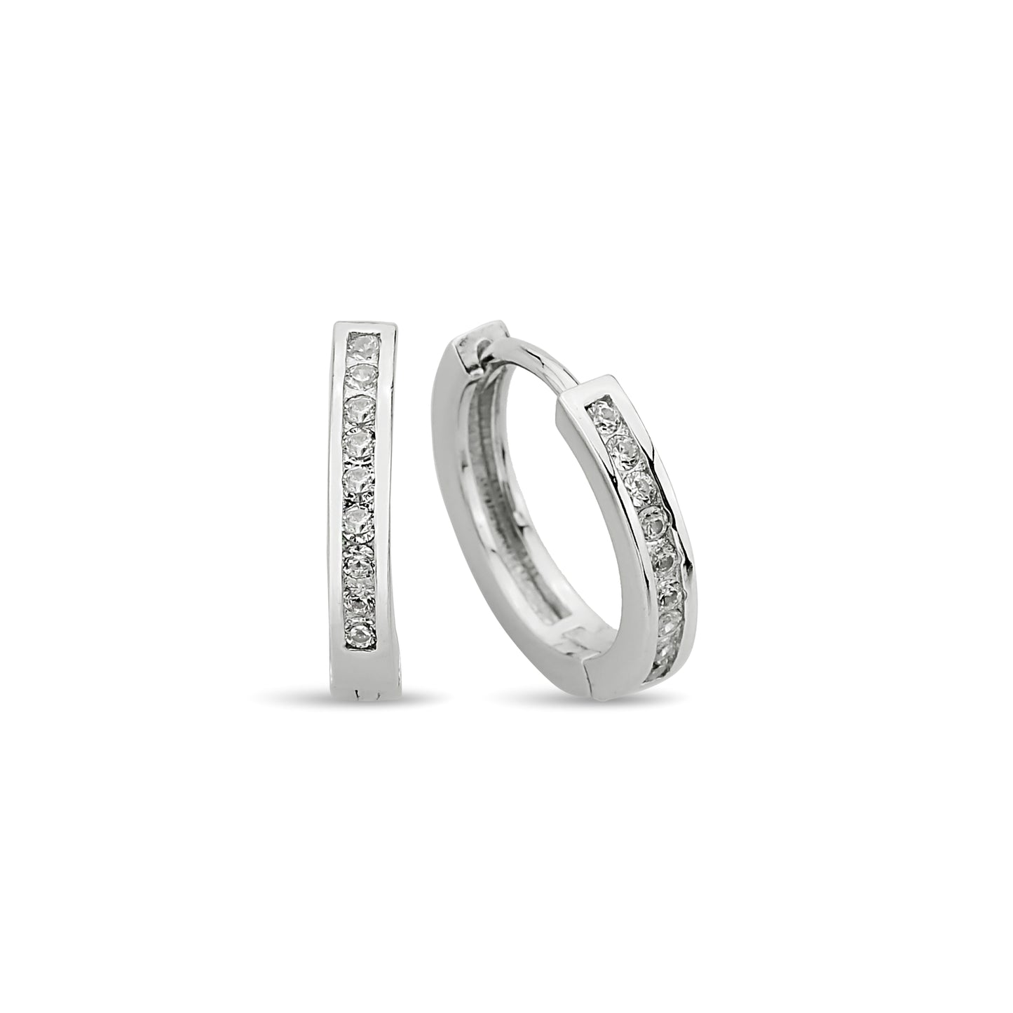 Bequasa Stuck Drip Ohrringe, Silber 925, Rhodiniert