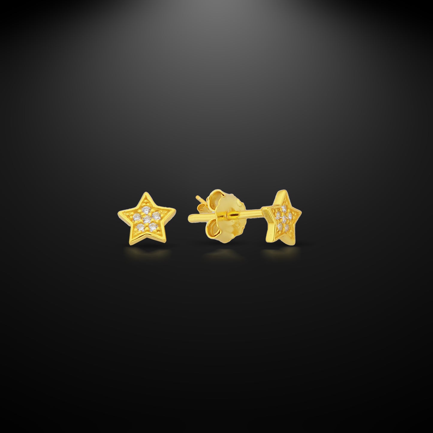 Bequasa Sparkling Stars Ohrringe, Silber 925, Rhodiniert