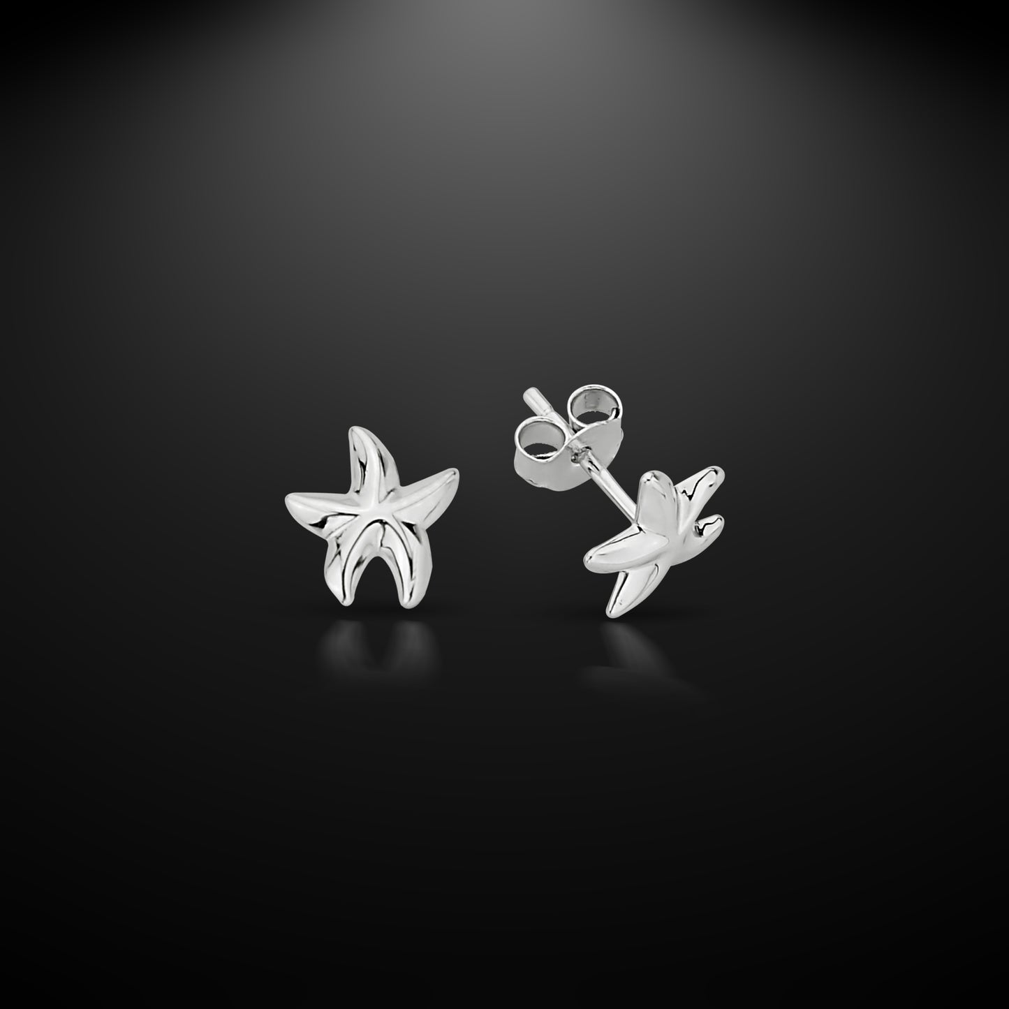Bequasa Attract Starfish Ohrringe, Silber 925, Rhodiniert