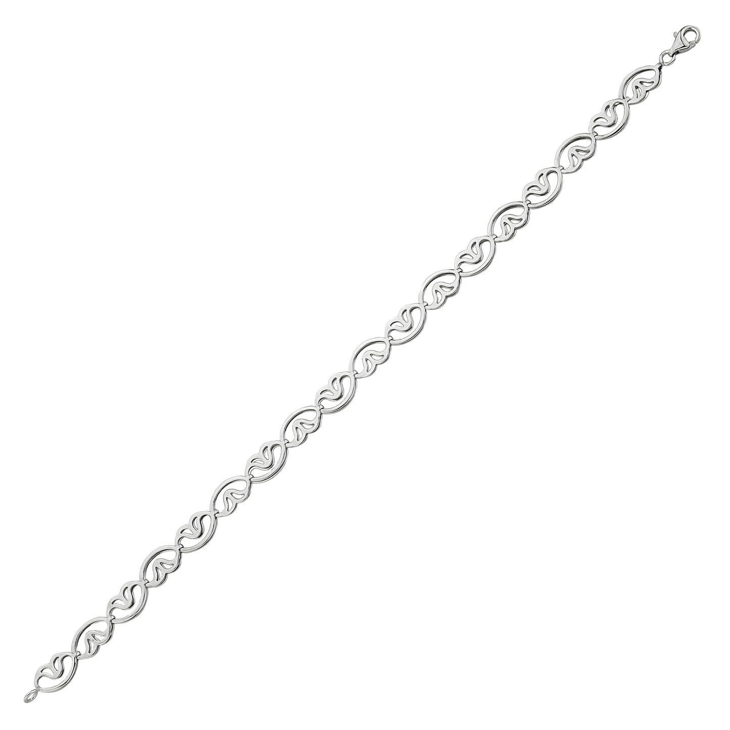 Bequasa Faba Armband, Silber 925, Rhodiniert