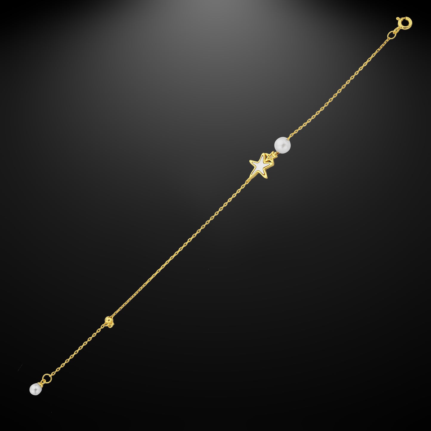 Bequasa Shooting Star Armband, Silber 925, Rhodiniert