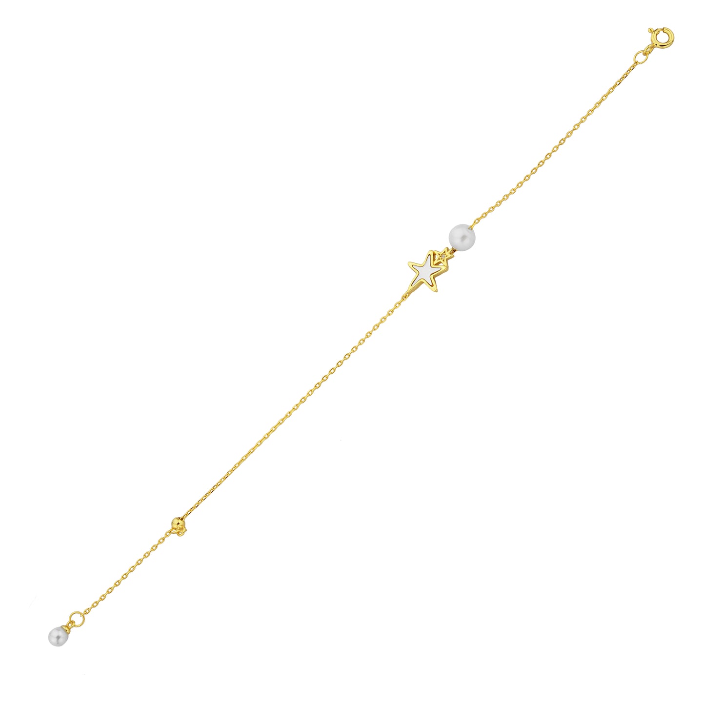 Bequasa Shooting Star Armband, Silber 925, Rhodiniert
