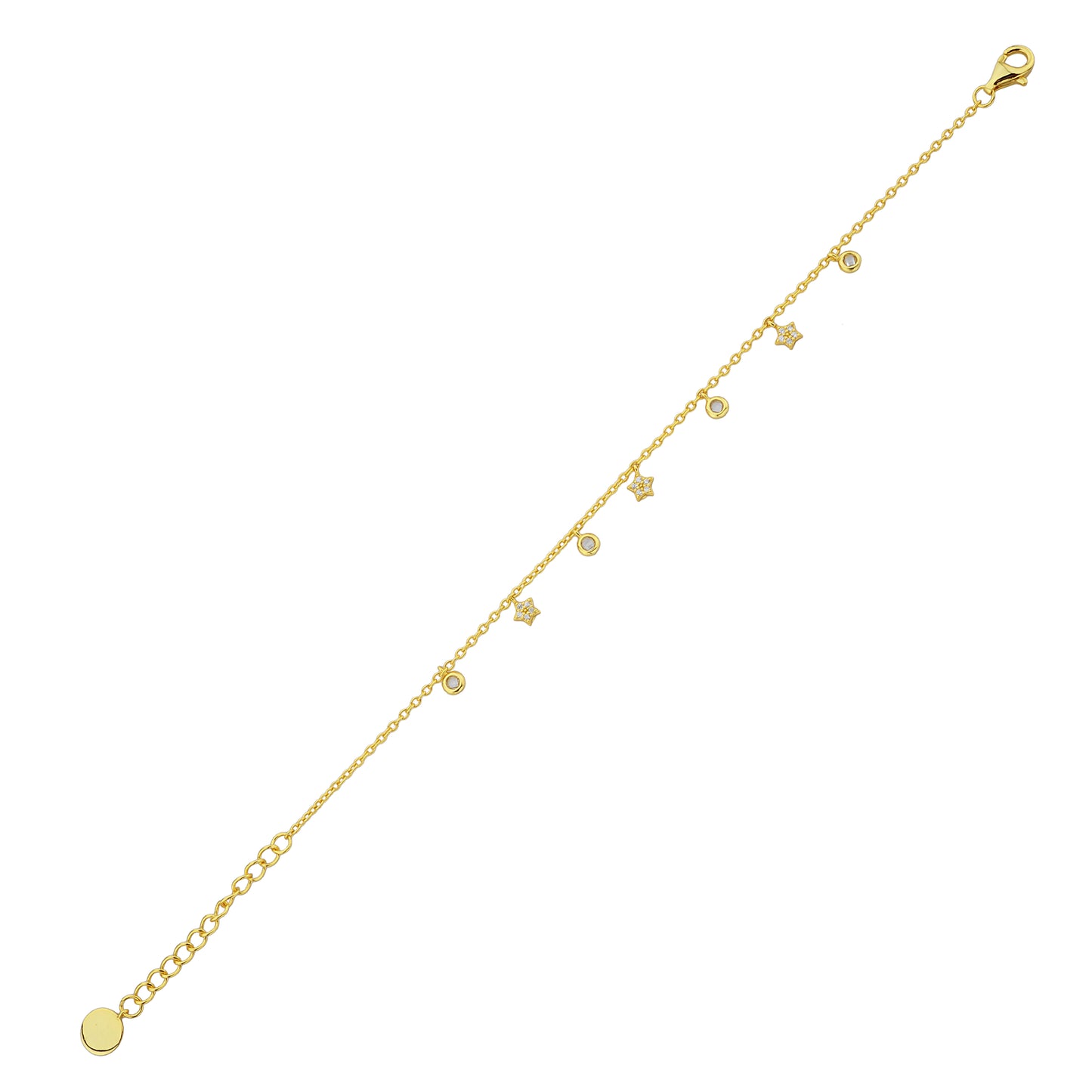 Bequasa Star Love Armband, Silber 925, Rhodiniert