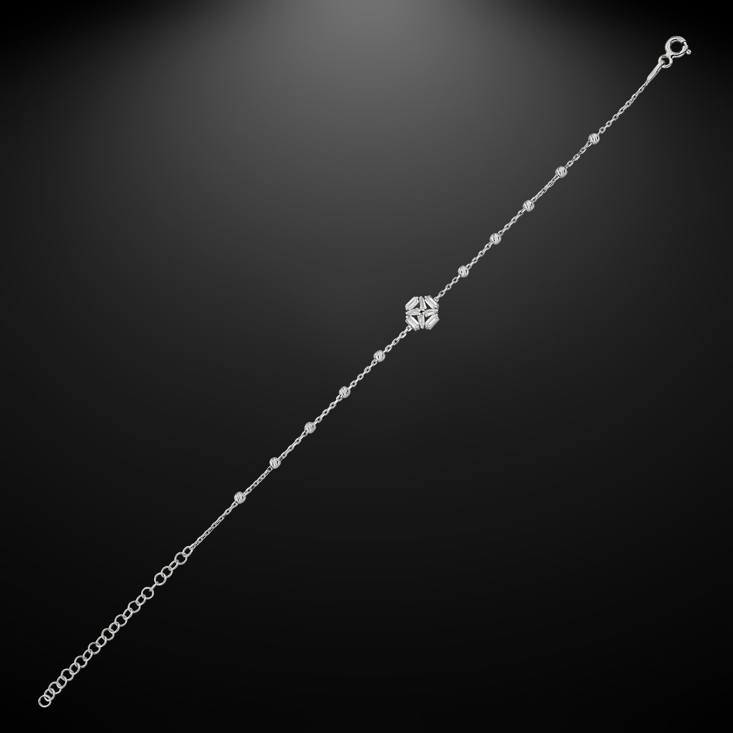 Bequasa Solo Armband, Silber 925, Rhodiniert