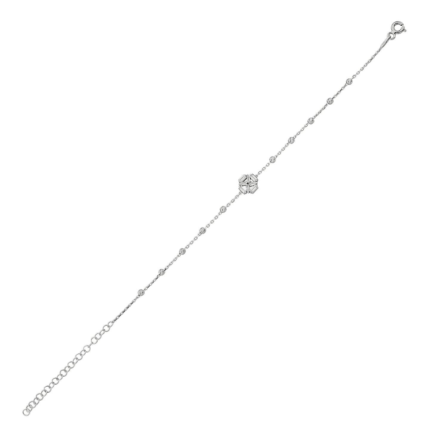 Bequasa Solo Armband, Silber 925, Rhodiniert