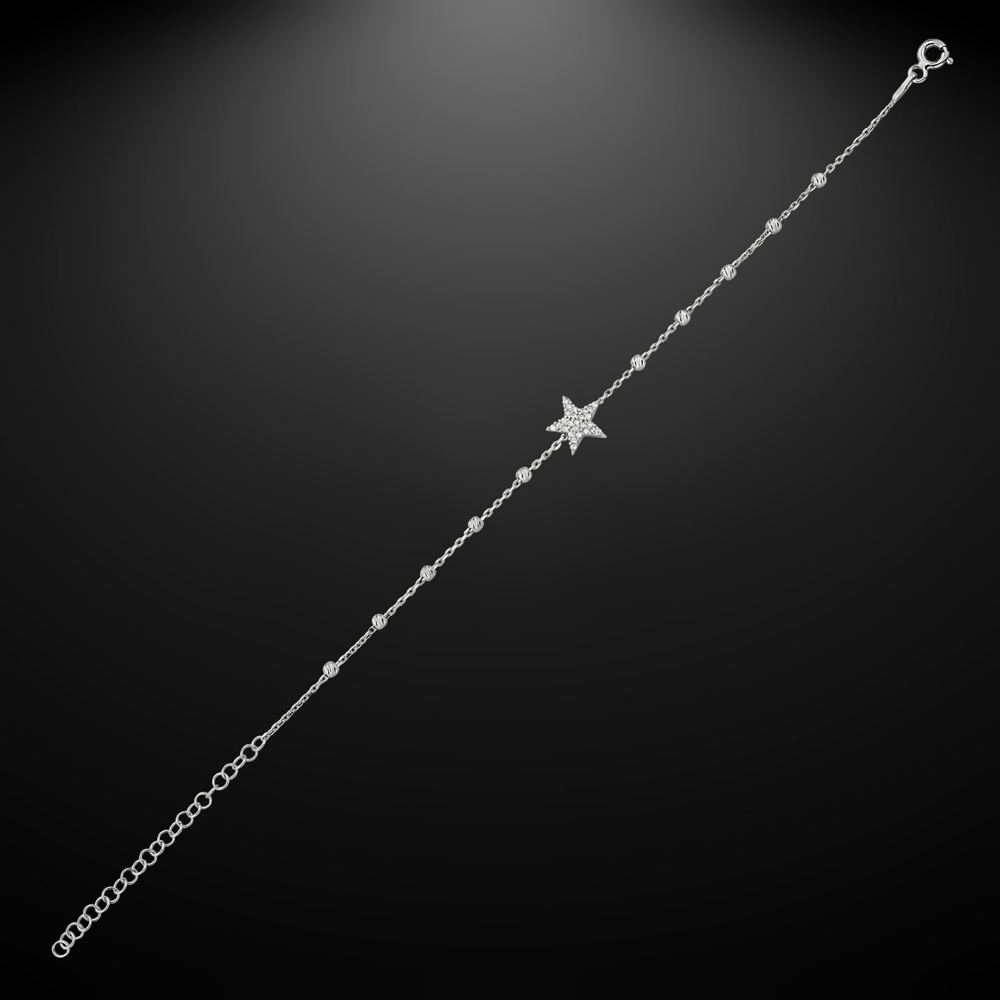 Bequasa Quinque Armband, Silber 925, Rhodiniert