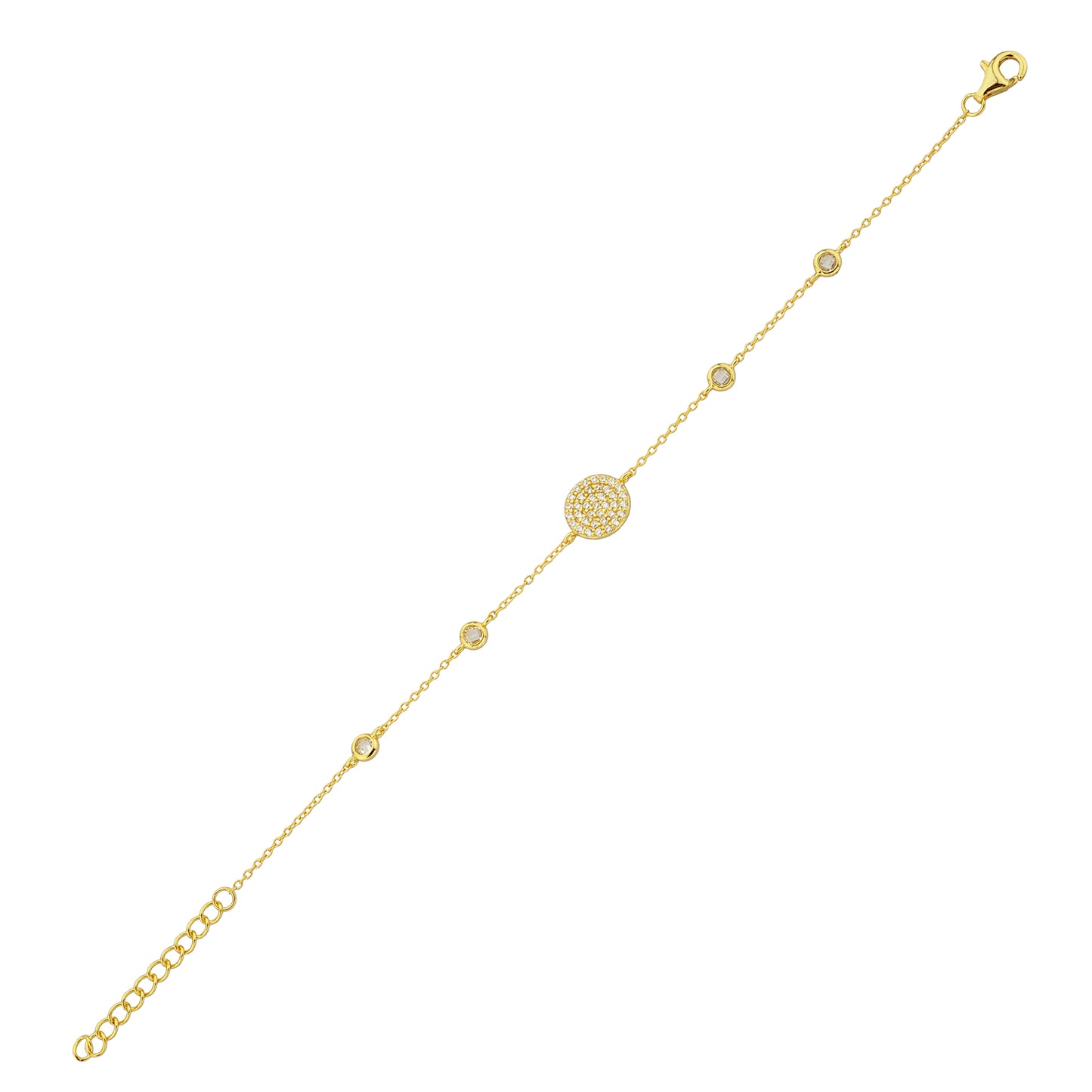 Bequasa Golden Locket Armband, Silber 925, Rhodiniert