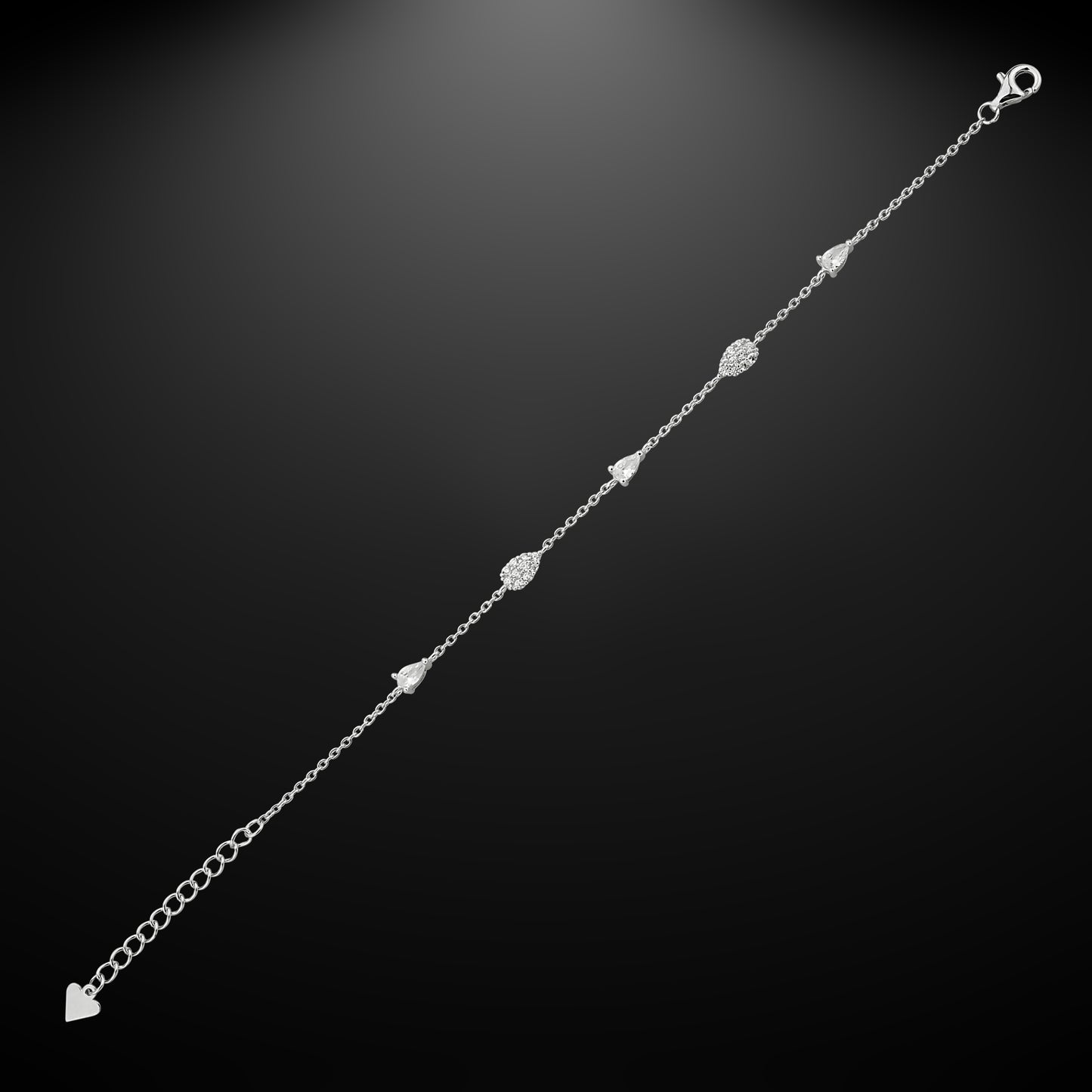 Bequasa Silber Plain Tripe Armband, Silber 925, Rhodiniert