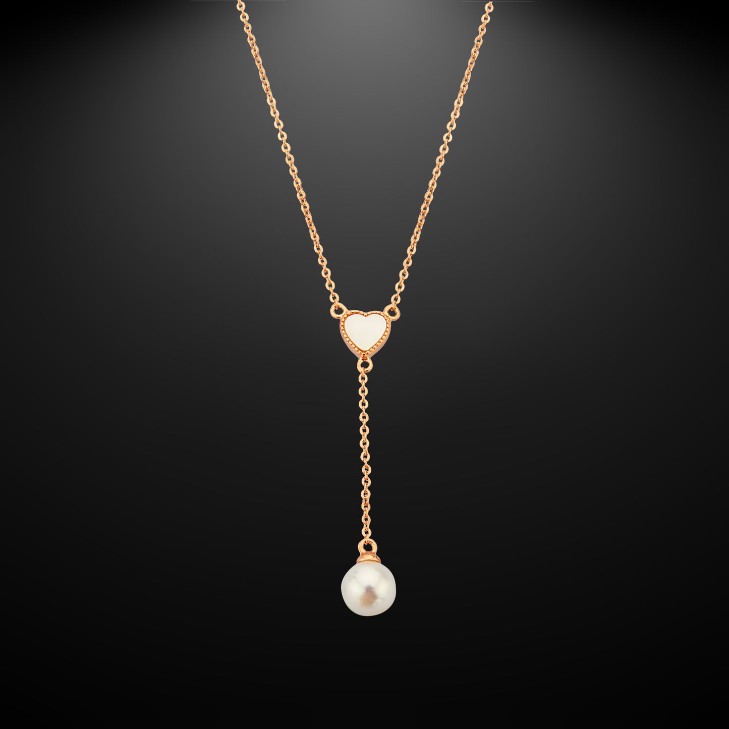Bequasa Gold Creativity Pearl Halskette, Silber 925, Rhodiniert