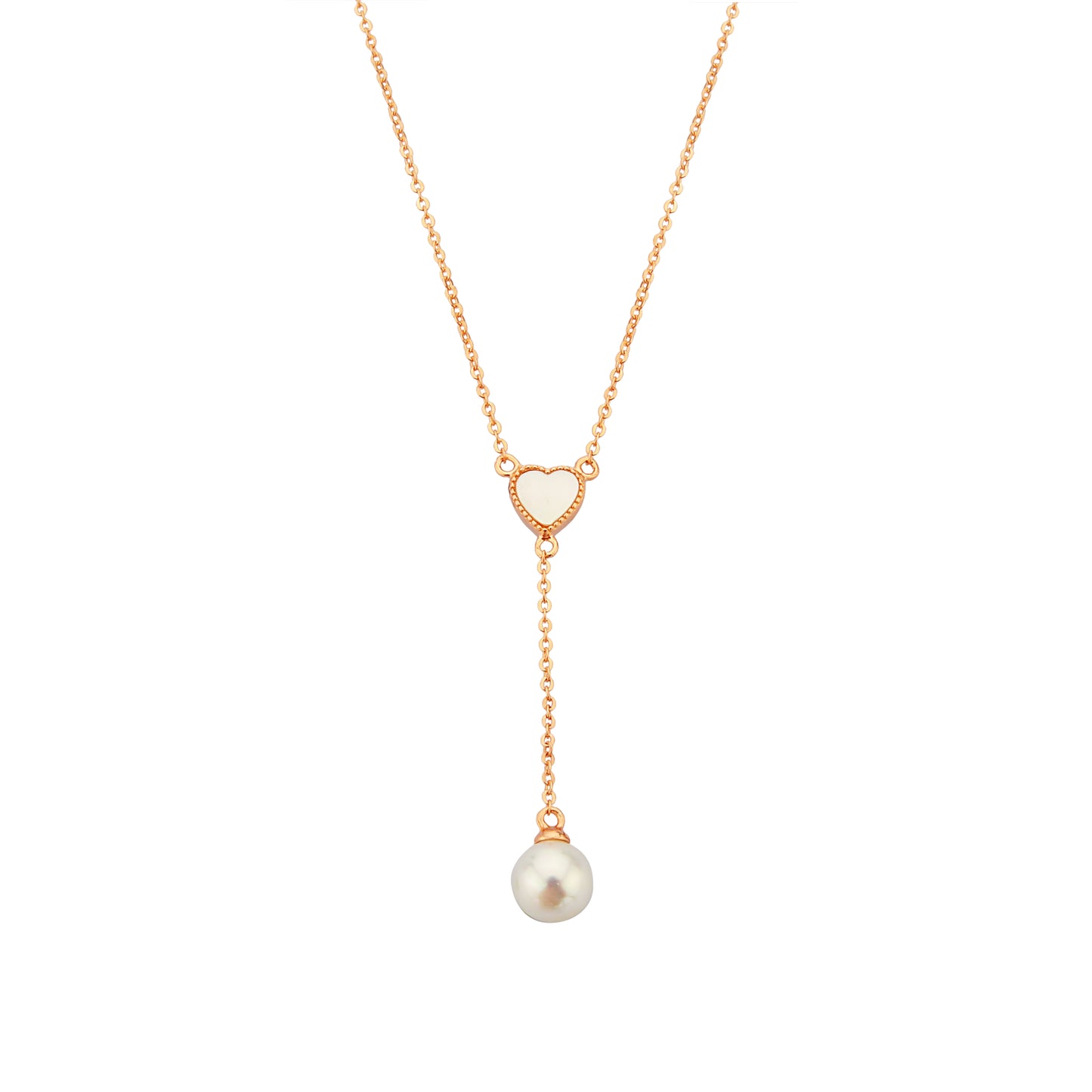 Bequasa Gold Creativity Pearl Halskette, Silber 925, Rhodiniert