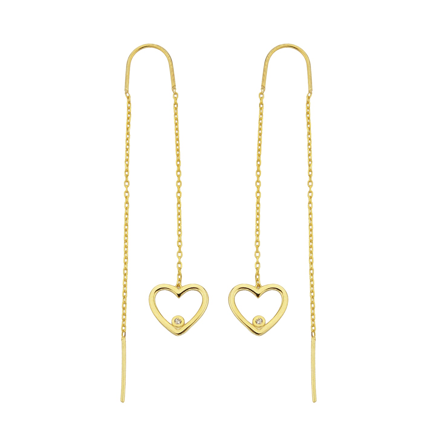 Bequasa Glitter Love Ohrringe, Silber 925, Rhodiniert