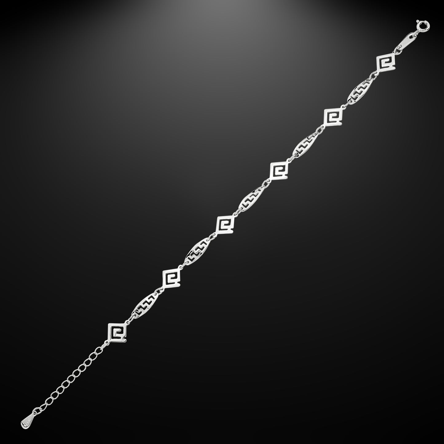Bequasa Silber Stripe Armband, Silber 925, Rhodiniert