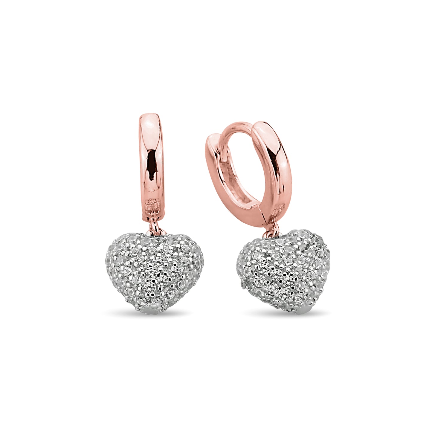 Bequasa Love Pop Red Ohrringe, Silber 925, Rhodiniert