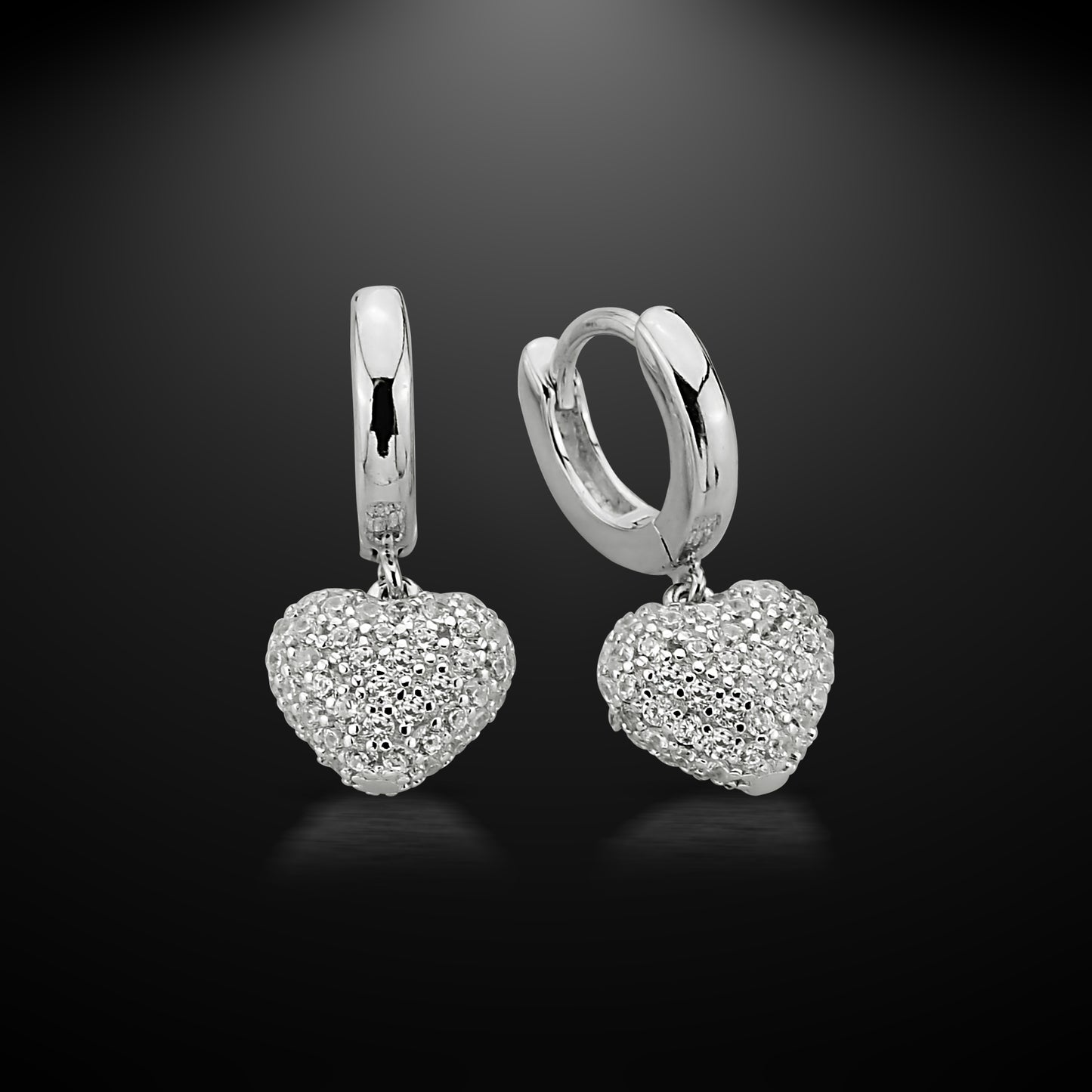 Bequasa Love Pop Silver Ohrringe, Silber 925, Rhodiniert