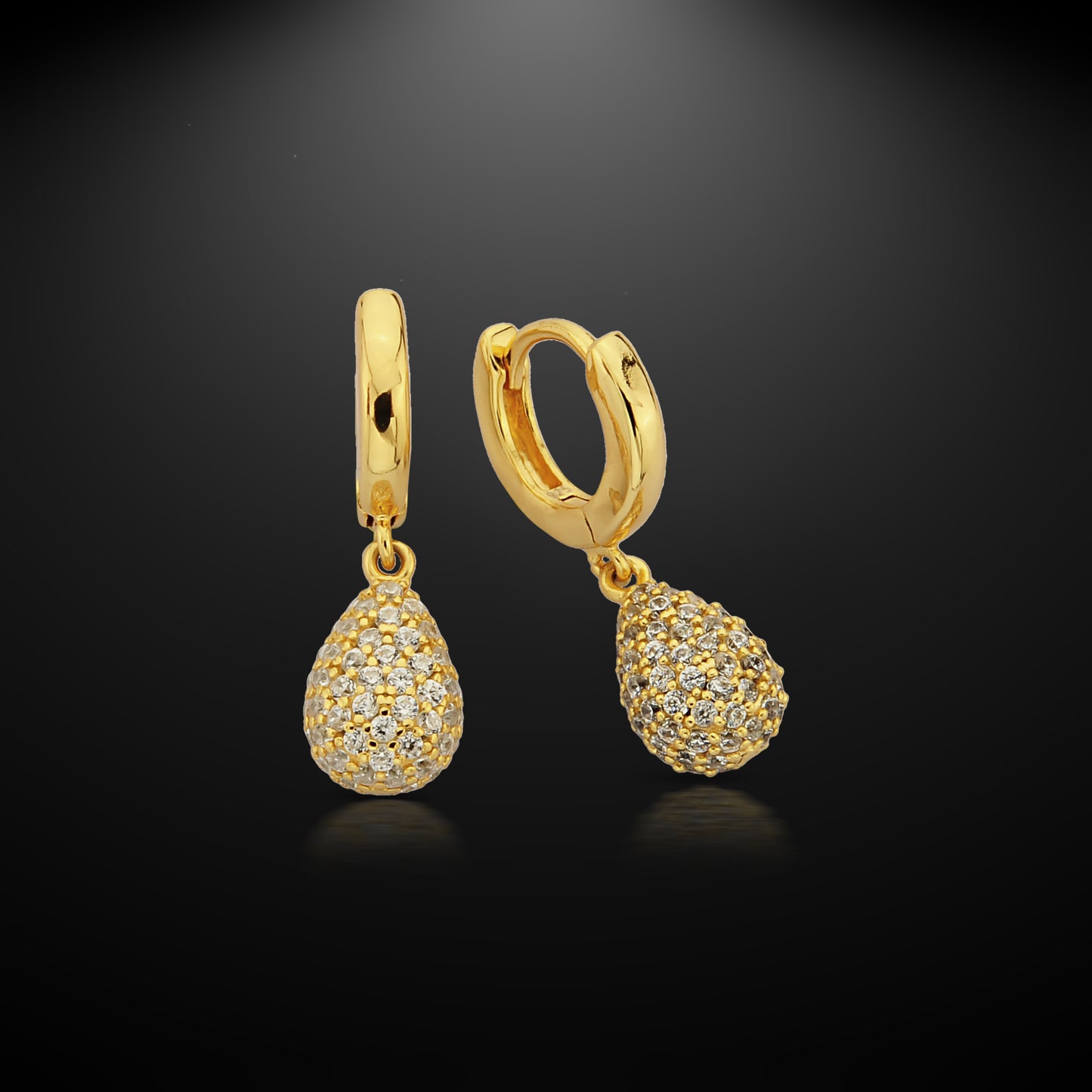 Bequasa Golden Drops Ohrringe, Silber 925, Rhodiniert