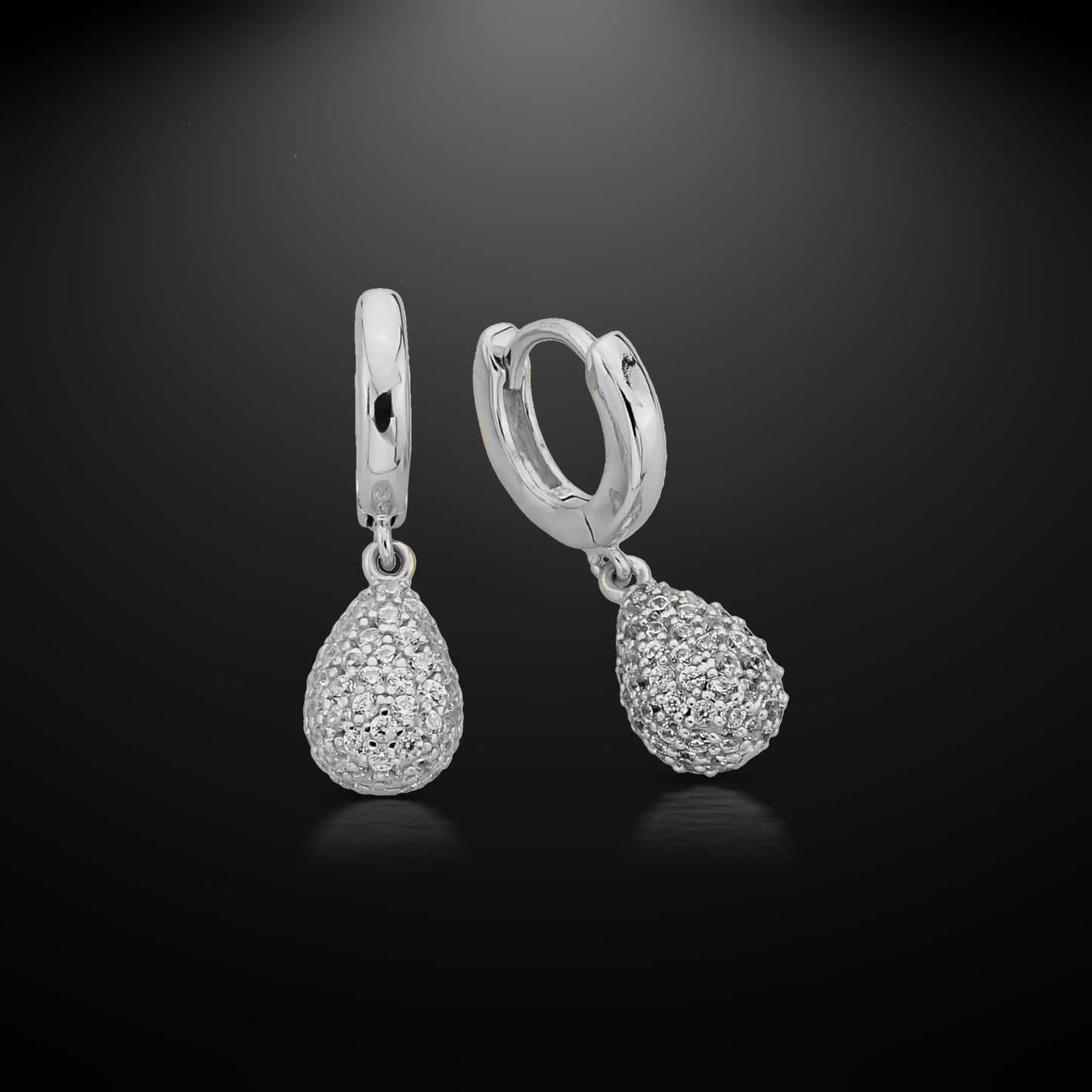 Bequasa Silver Drops Ohrringe, Silber 925, Rhodiniert