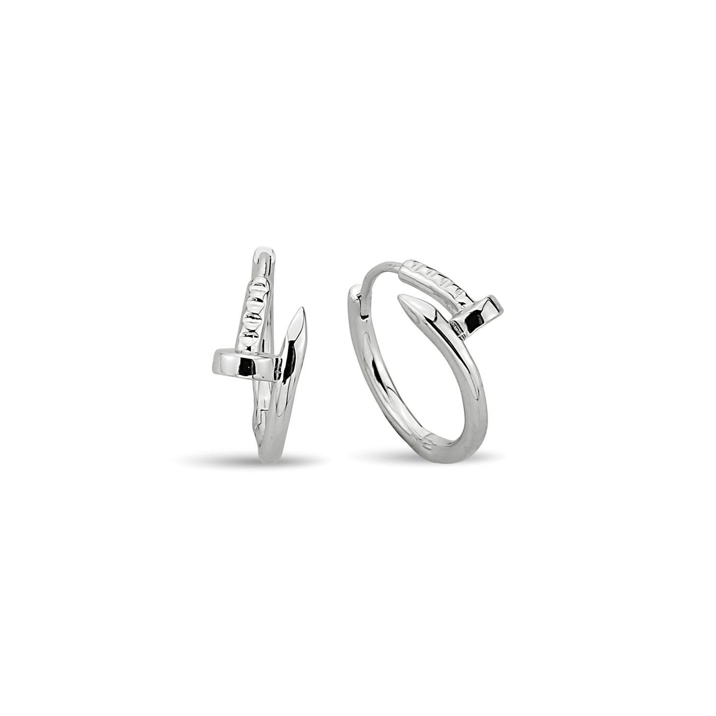 Bequasa Attract Back-And-Forth Ohrringe, Silber 925, Rhodiniert