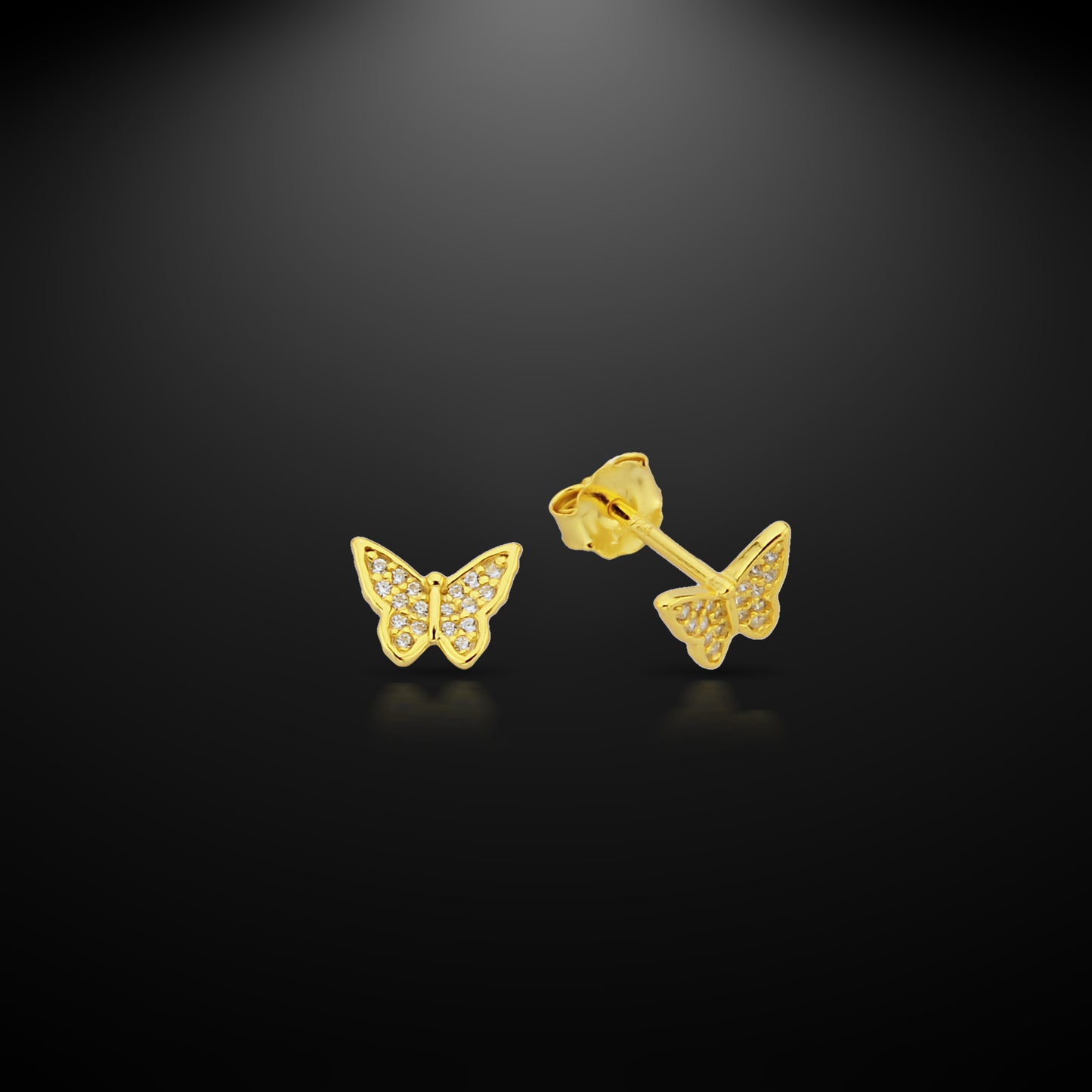 Bequasa Shimer Butterflies Ohrringe, Silber 925, Rhodiniert