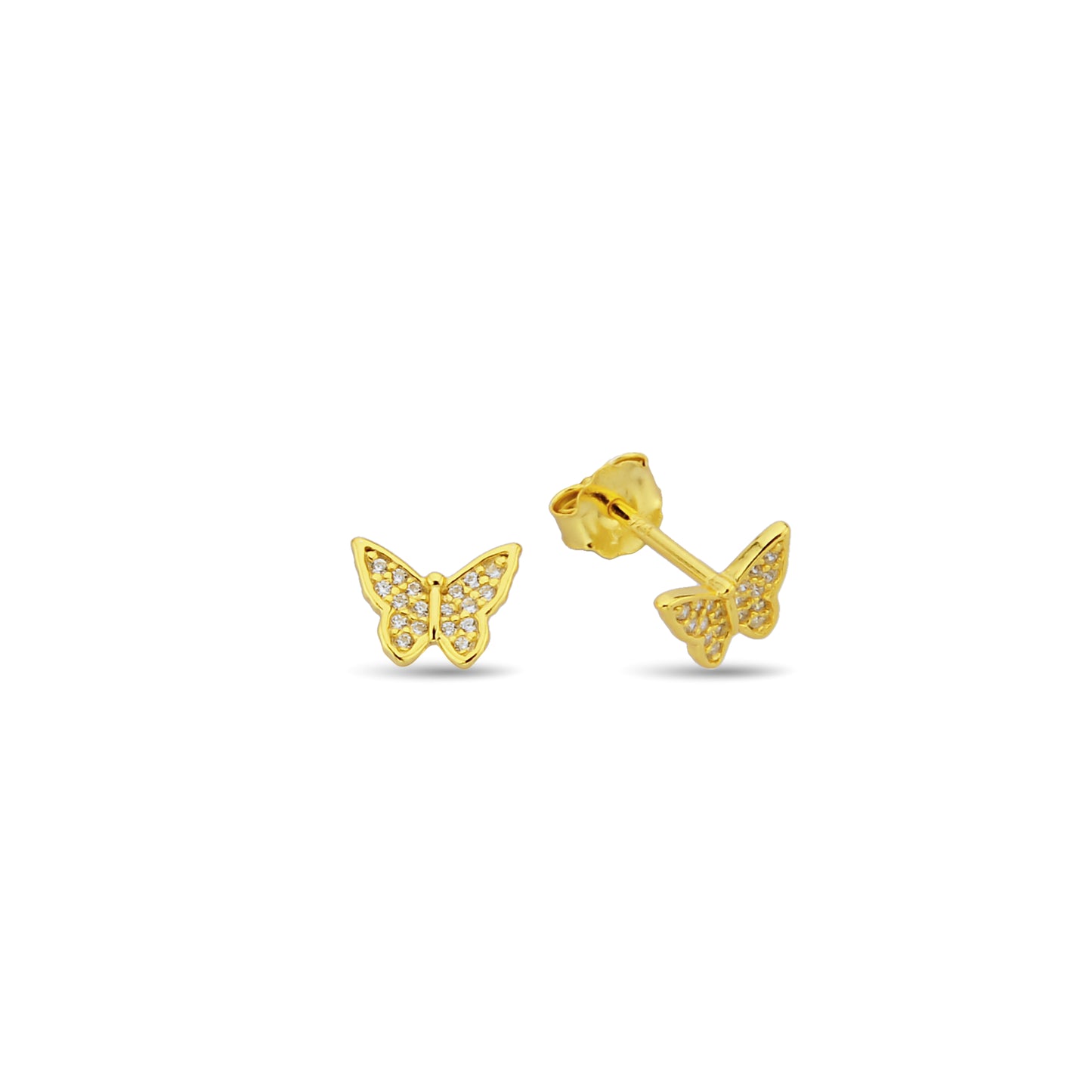 Bequasa Shimer Butterflies Ohrringe, Silber 925, Rhodiniert