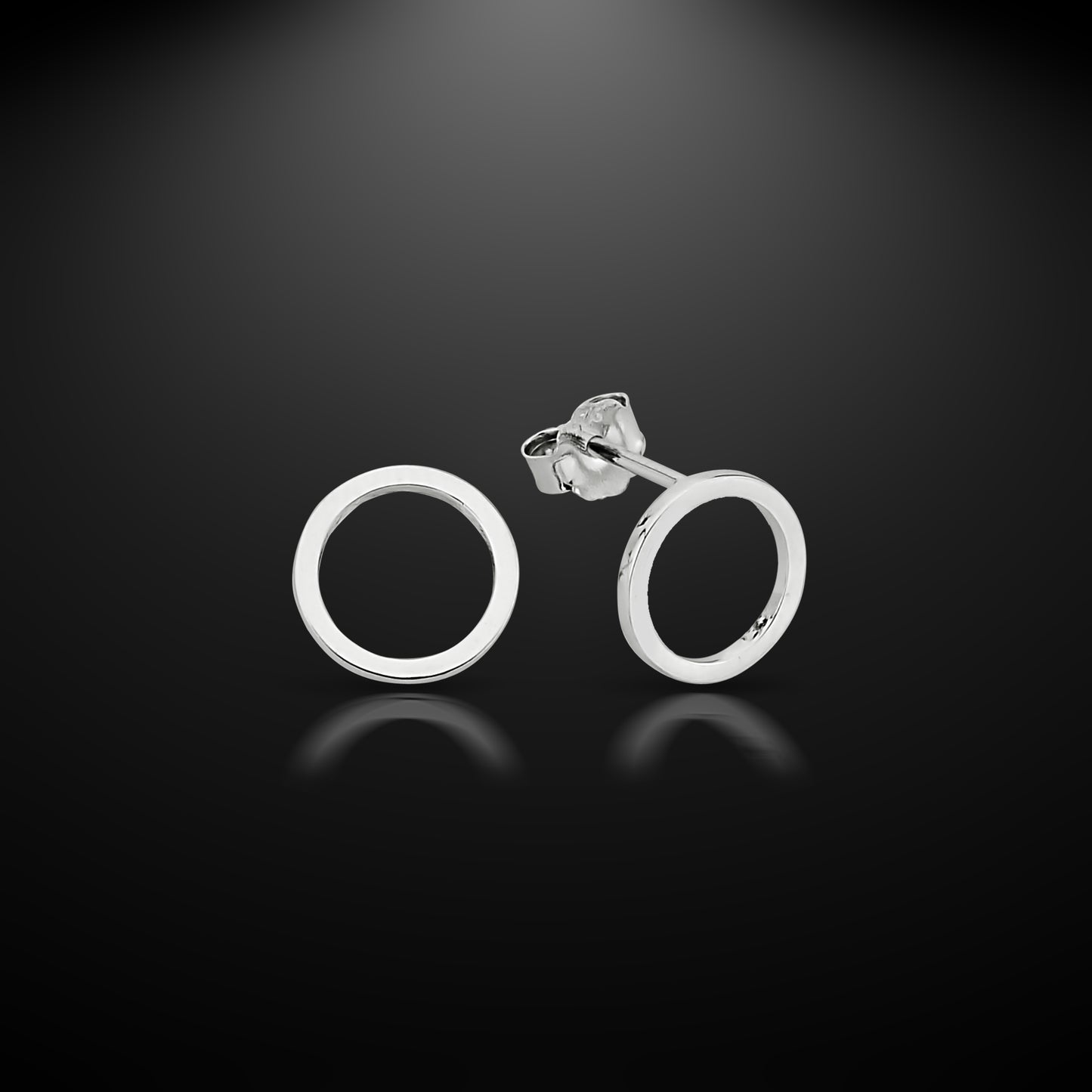Bequasa Simplistic Circles Ohrringe, Silber 925, Rhodiniert