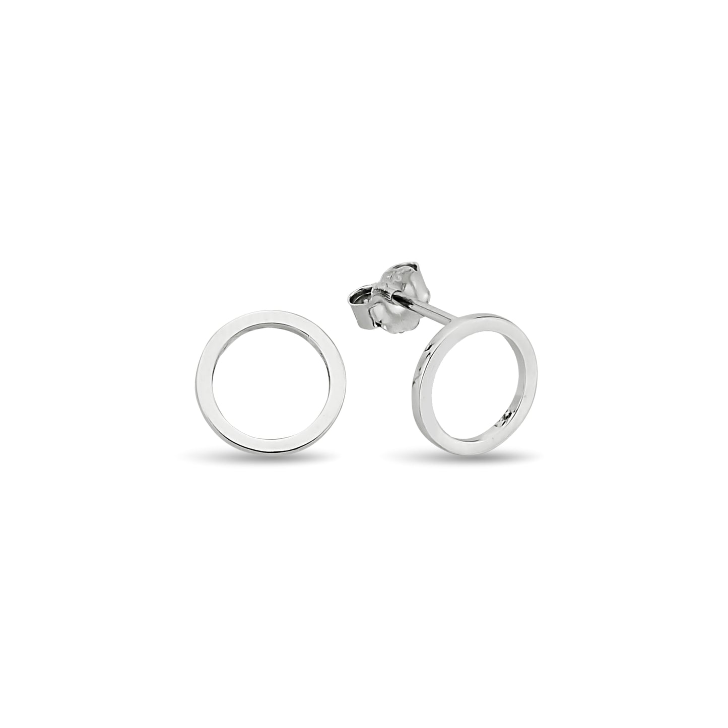 Bequasa Simplistic Circles Ohrringe, Silber 925, Rhodiniert