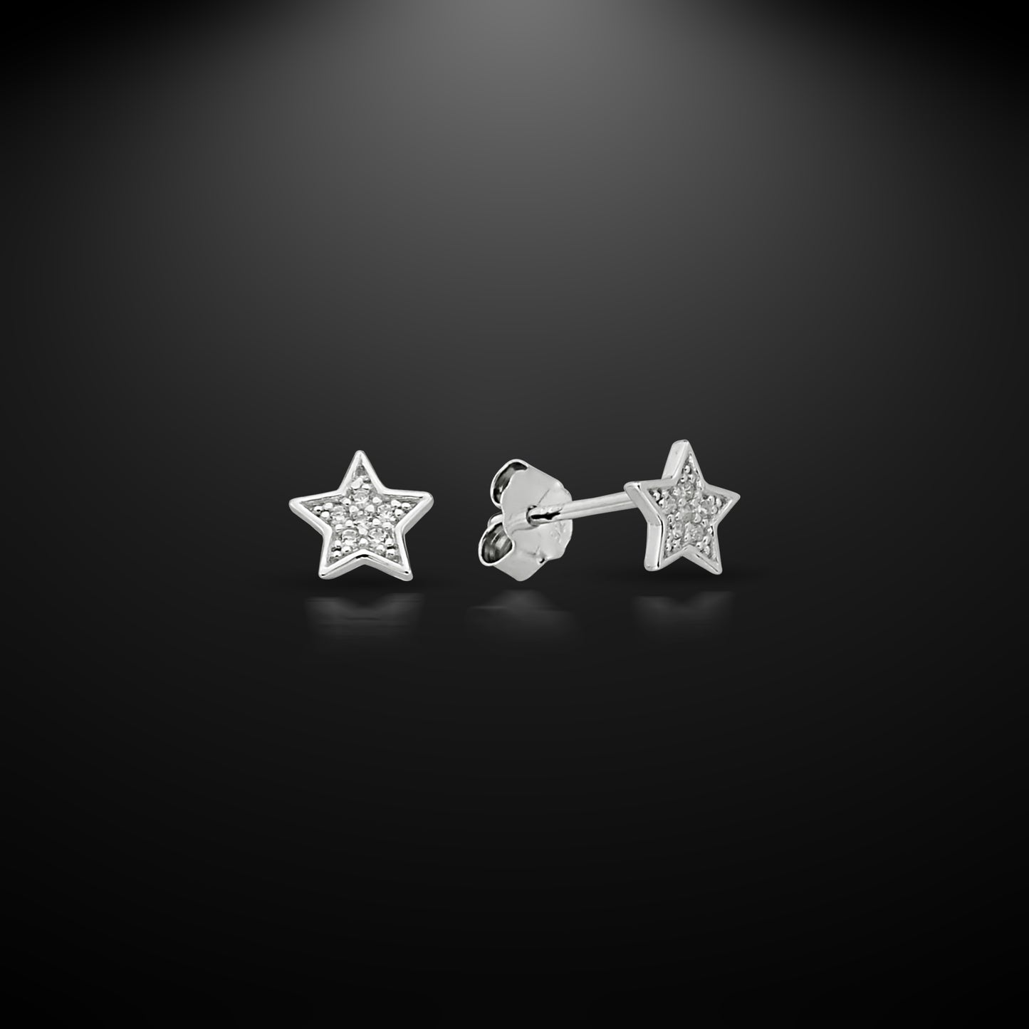 Bequasa Shinny Stars Ohrringe, Silber 925, Rhodiniert