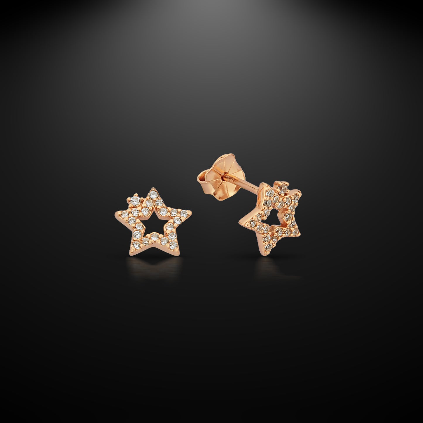 Bequasa Twinkle Star Ohrringe, Silber 925, Rhodiniert