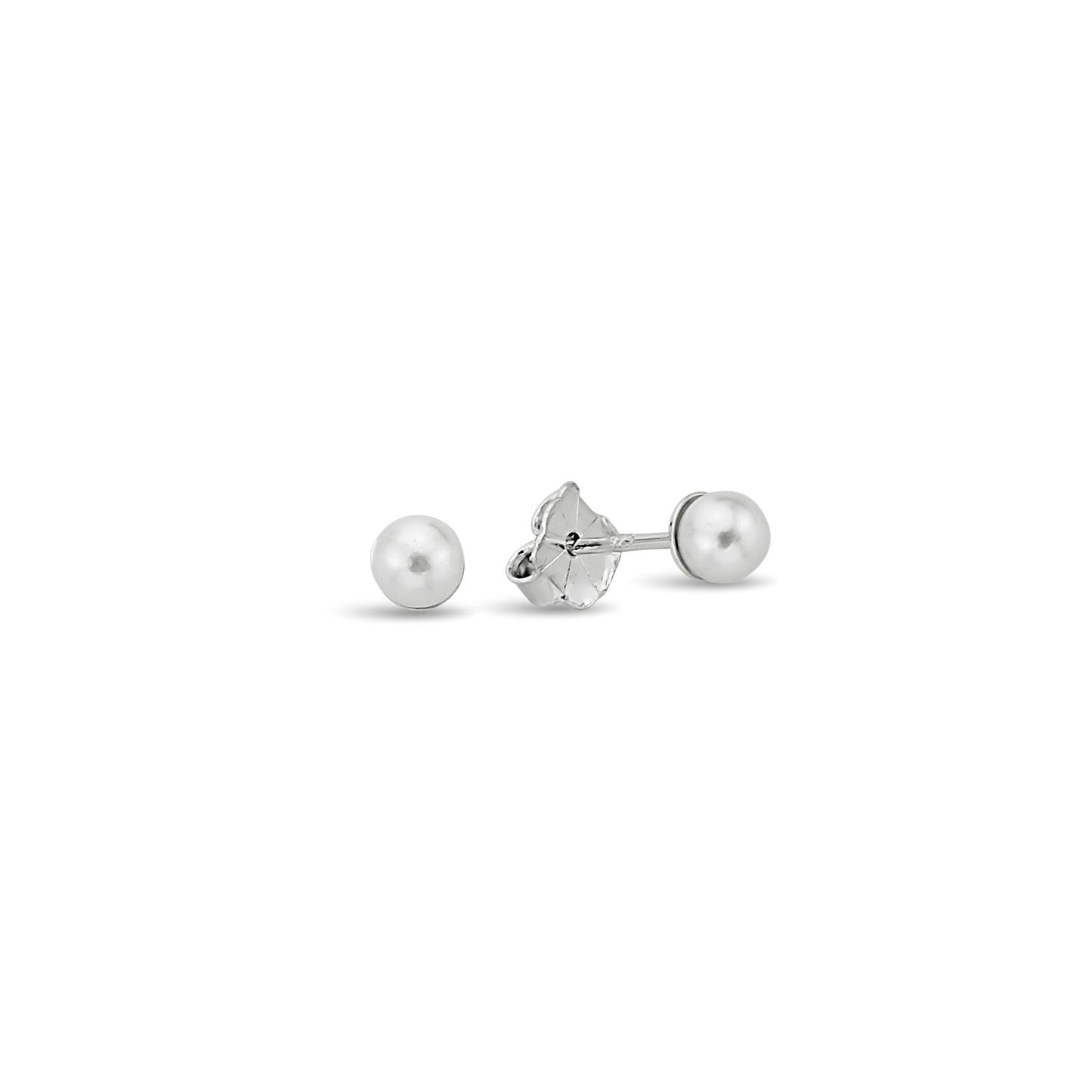 Bequasa Melo Pearl Ohrringe, Silber 925, Rhodiniert