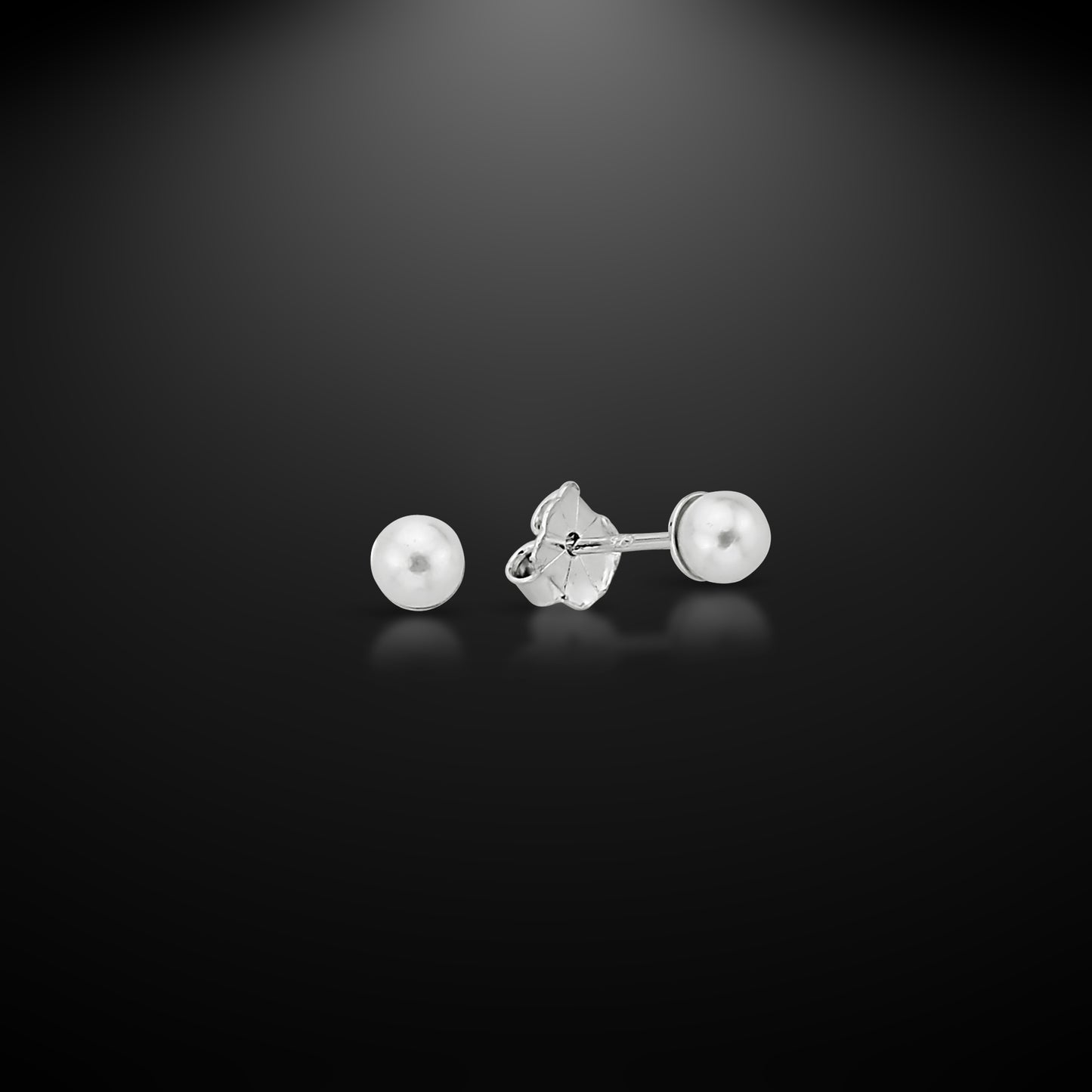 Bequasa Melo Pearl Ohrringe, Silber 925, Rhodiniert