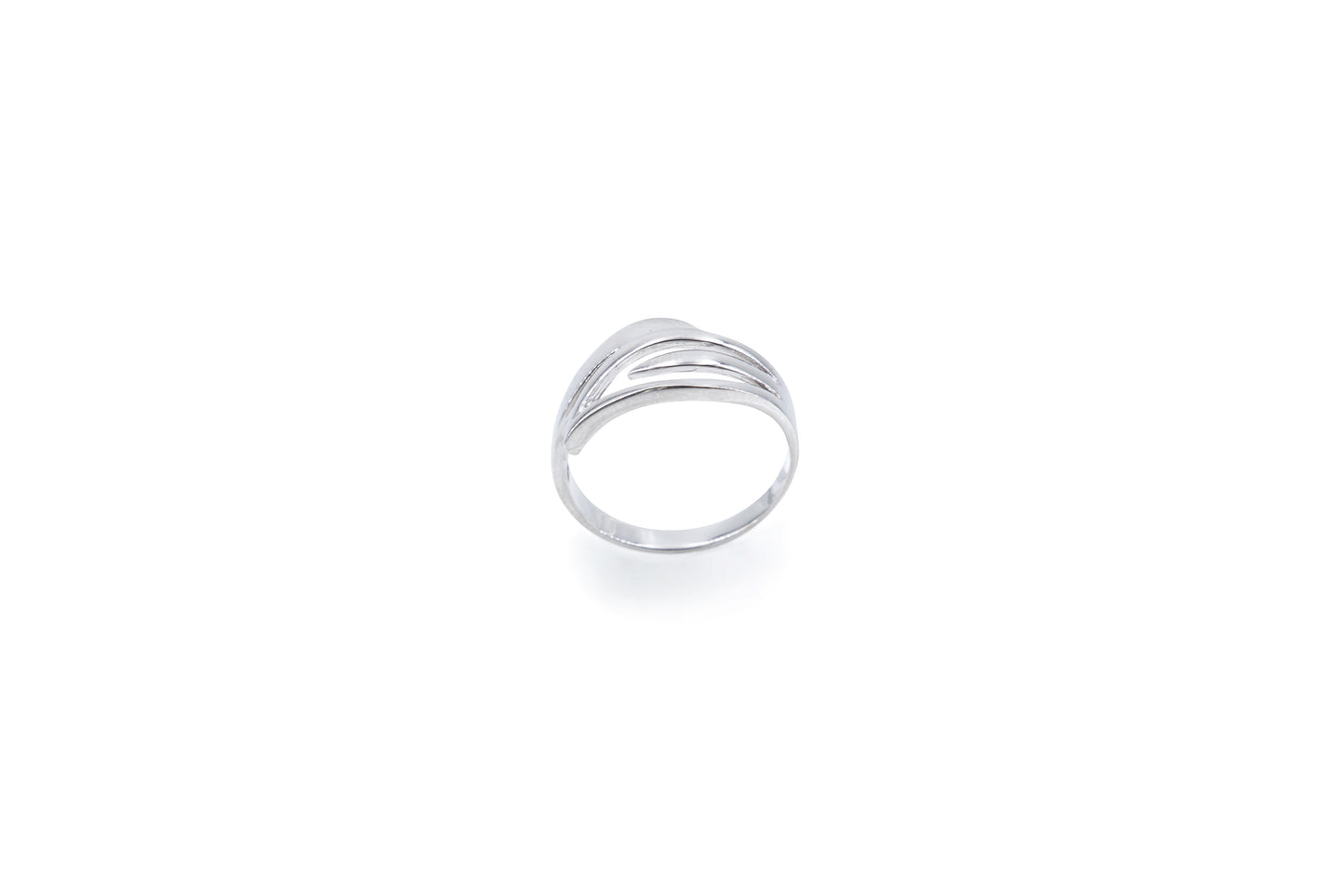 Bequasa Symbolic Leaf Ring, Silber 925, Rhodiniert