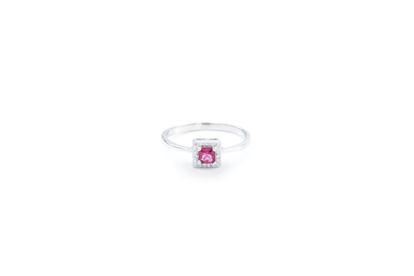 Bequasa Square Set, Rosa, Silber 925, Rhodiniert