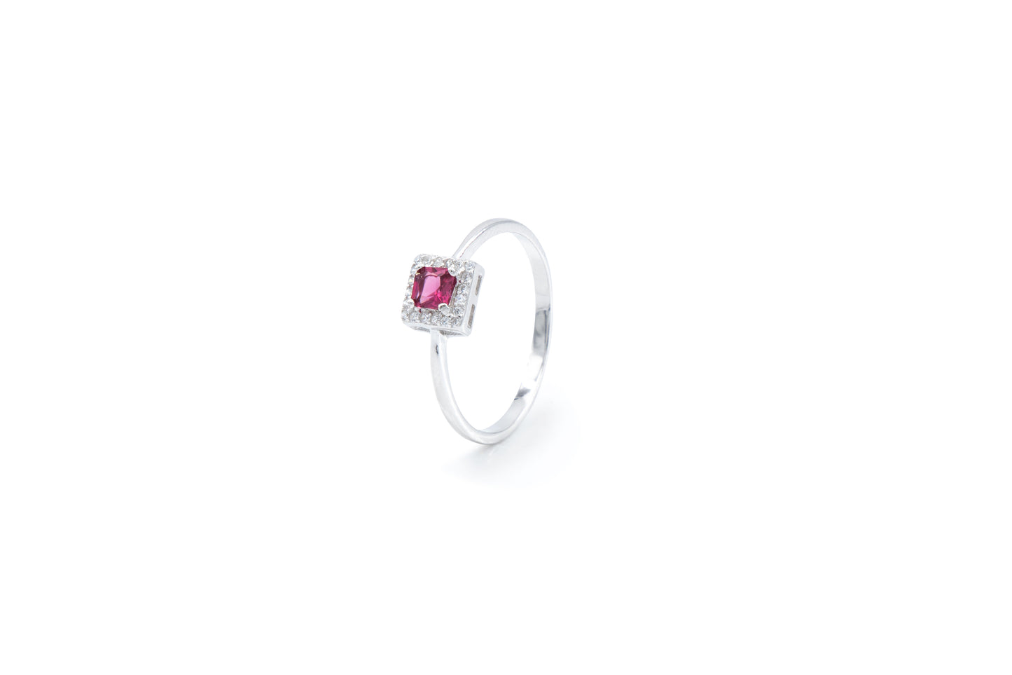 Bequasa Square Set, Rosa, Silber 925, Rhodiniert