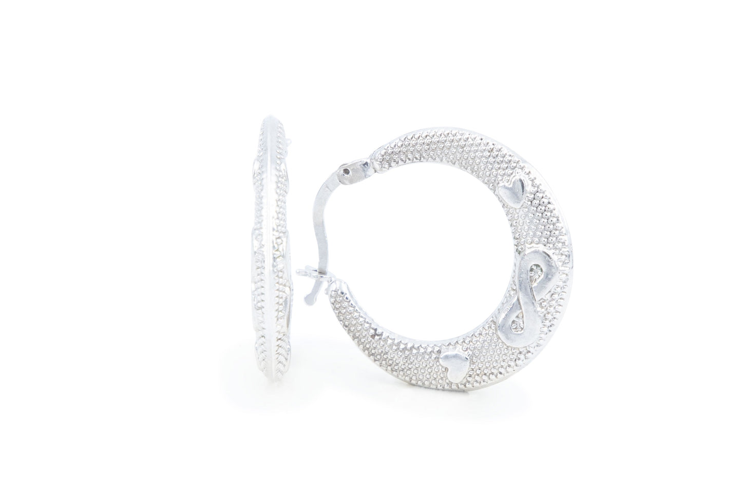 Bequasa Endless Creolen, Silber 925, Rhodiniert