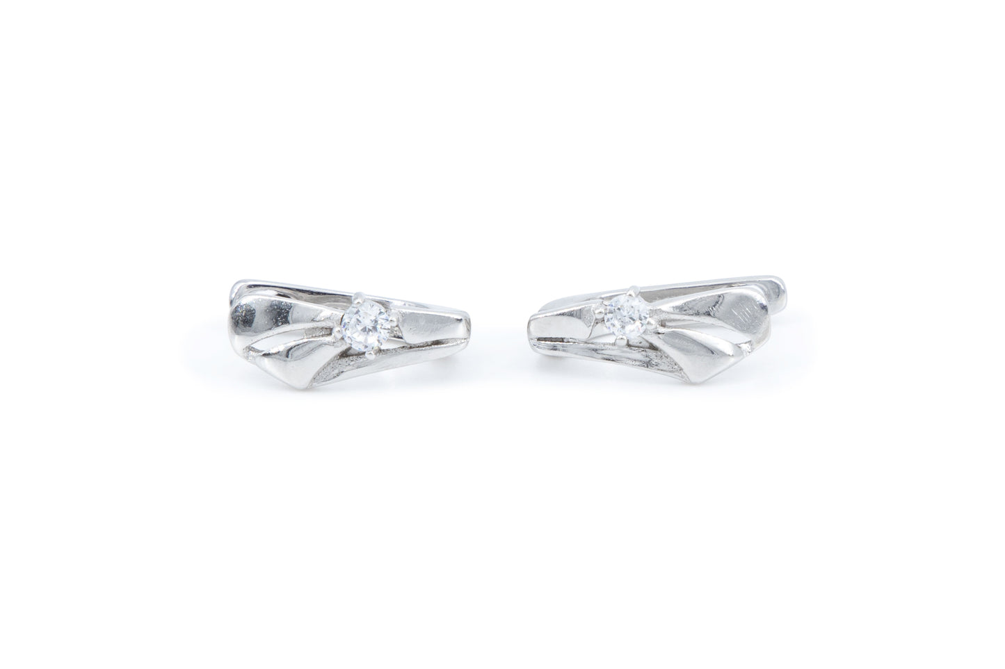 Bequasa Little Stone Creolen, Silber 925, Rhodiniert